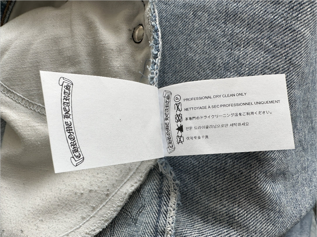 Chrome Hearts Levis Blue & Black Cross Patch Jeans