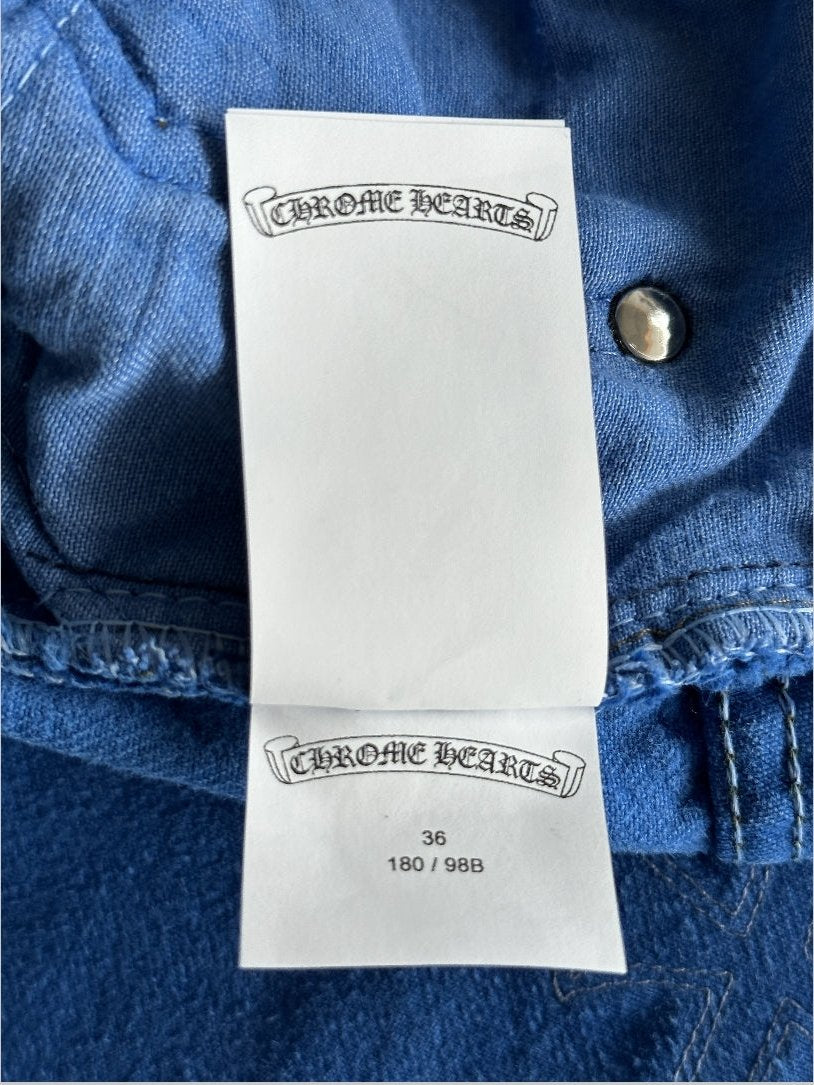 Chrome Hearts Levi's London Exclusive Blue Dyed Cross Patch Jeans