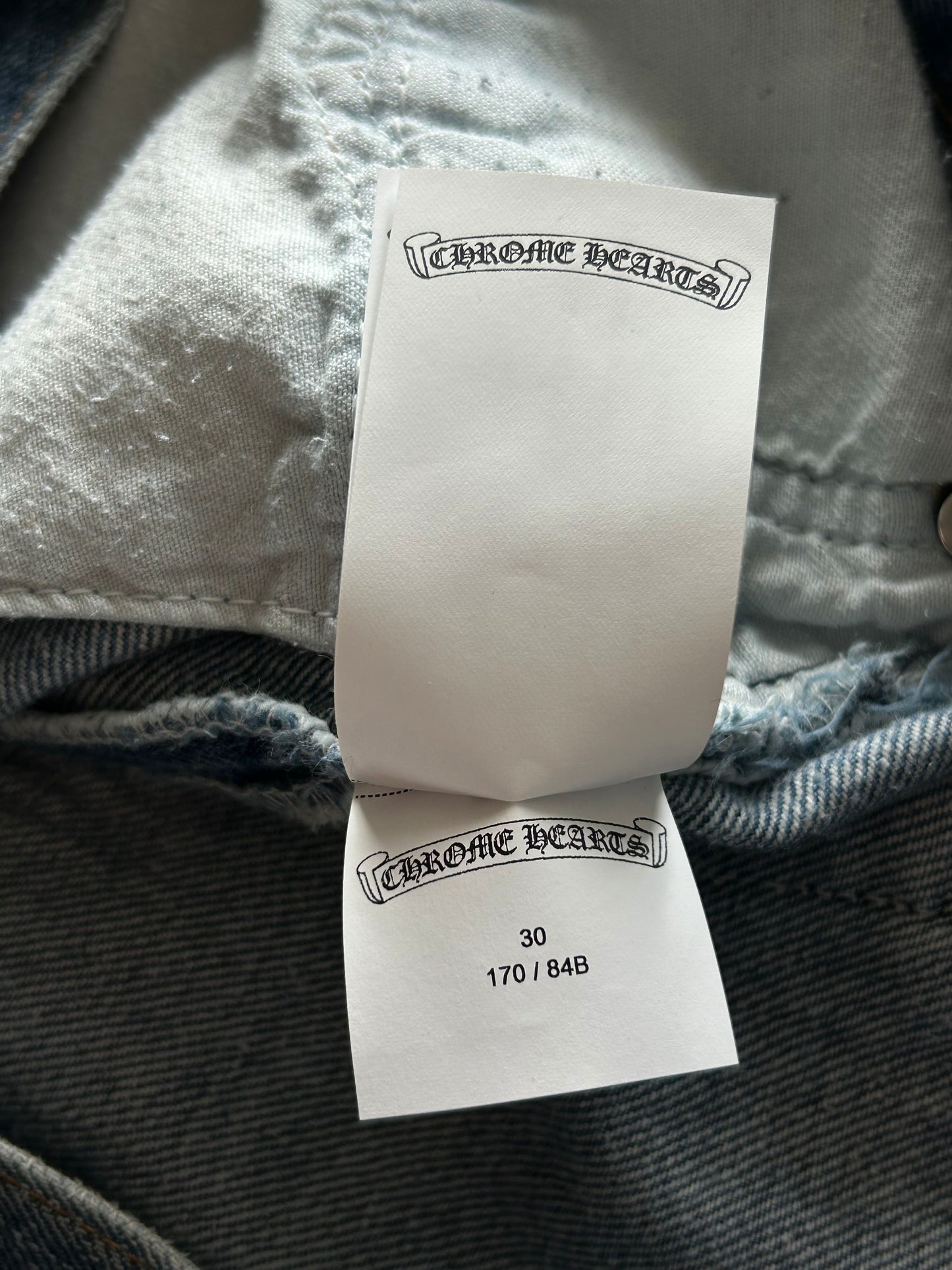 Chrome Hearts Levis Blue Multicolor Cross Patch Jeans