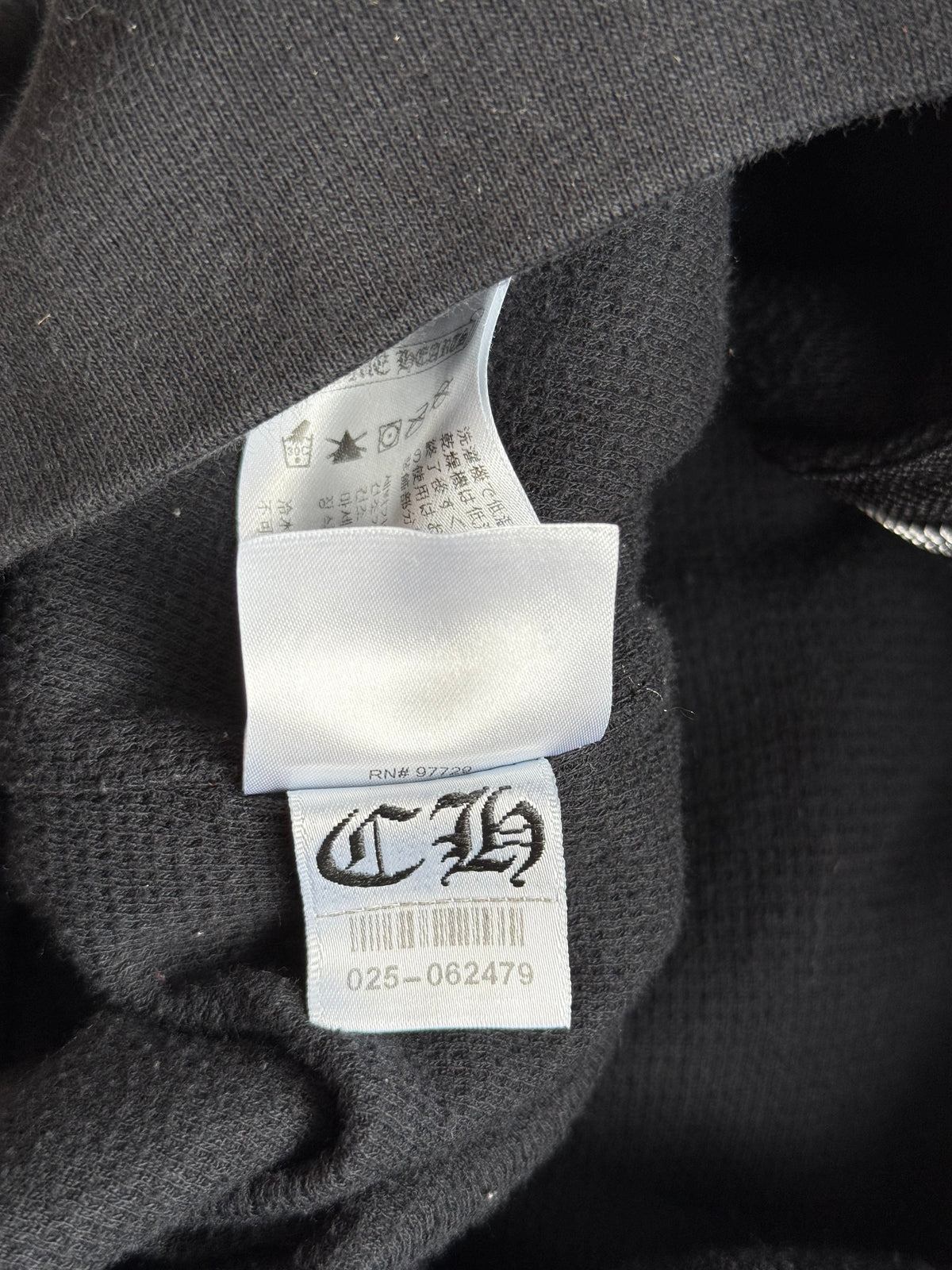 Chrome Hearts Black USA Flag Thermal Zip Up Hoodie