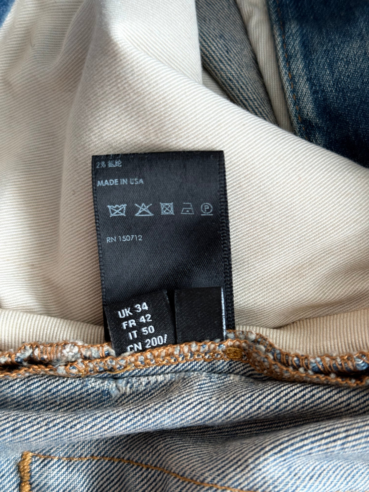 Amiri Clay Indigo & Brown Patch MX1 Jeans