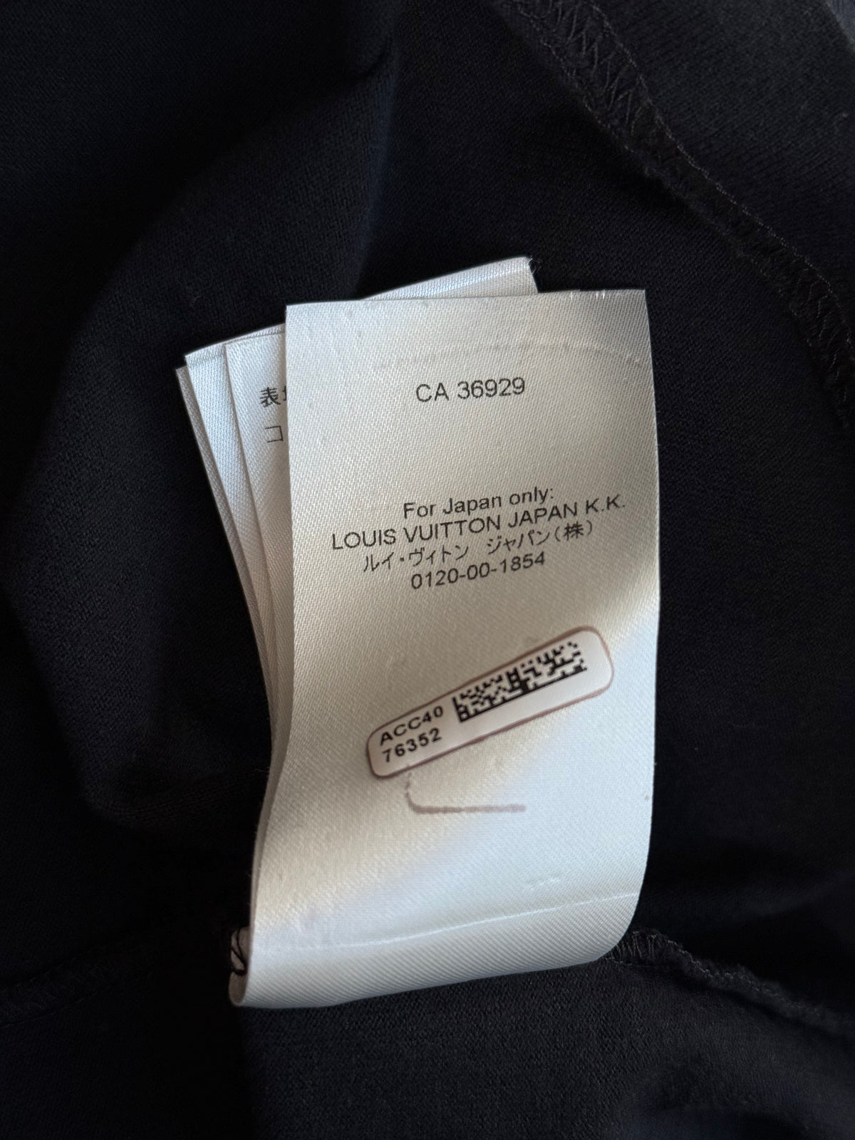 Louis Vuitton Black & Gradient Beaded Logo T-Shirt