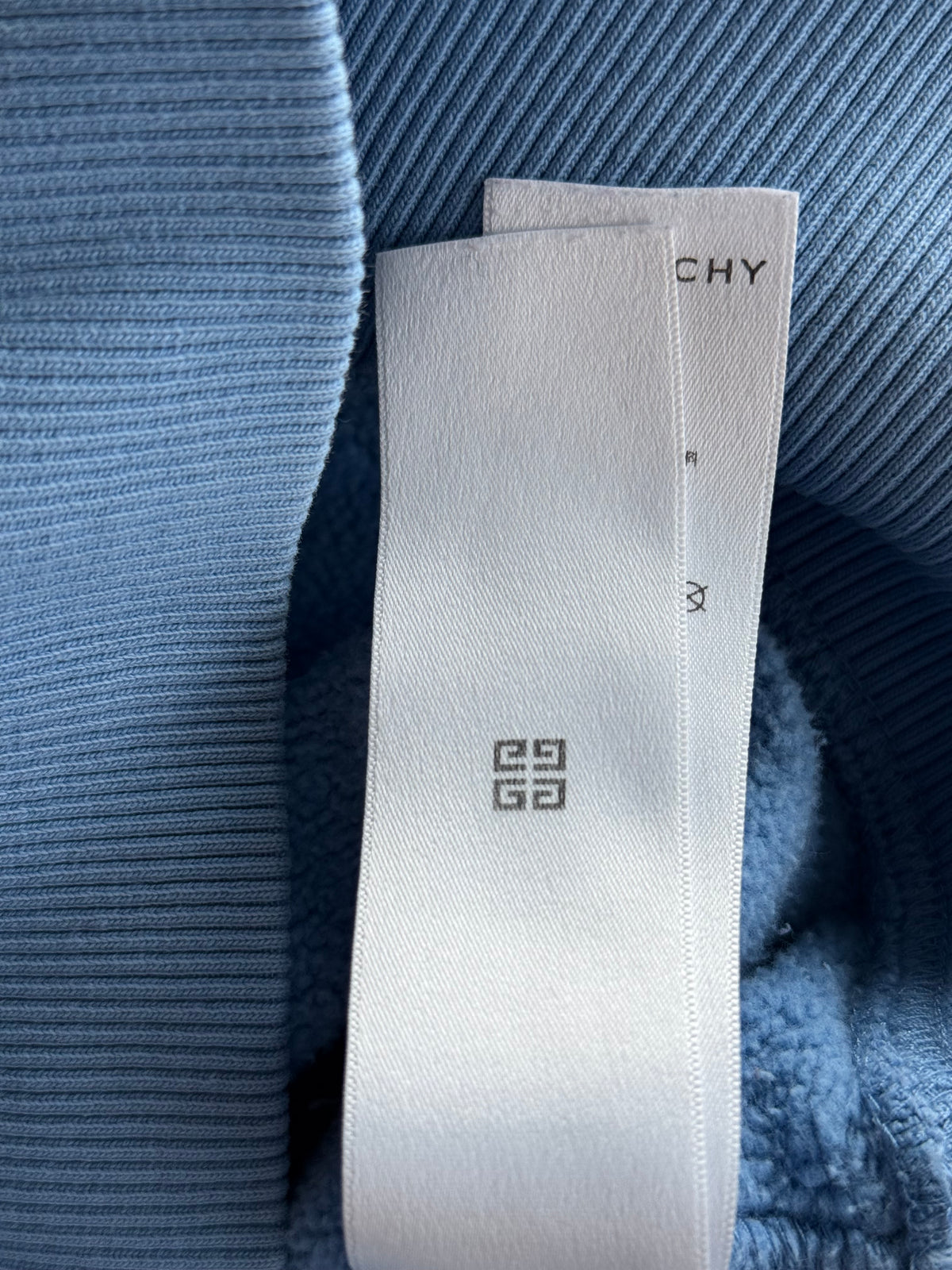 Givenchy Light Blue & Black College Logo Hoodie