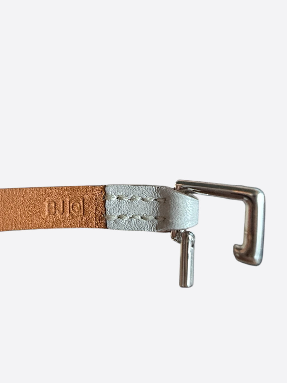 Hermes Grey Swift & Palladium Hardware Mini Rivale Bracelet