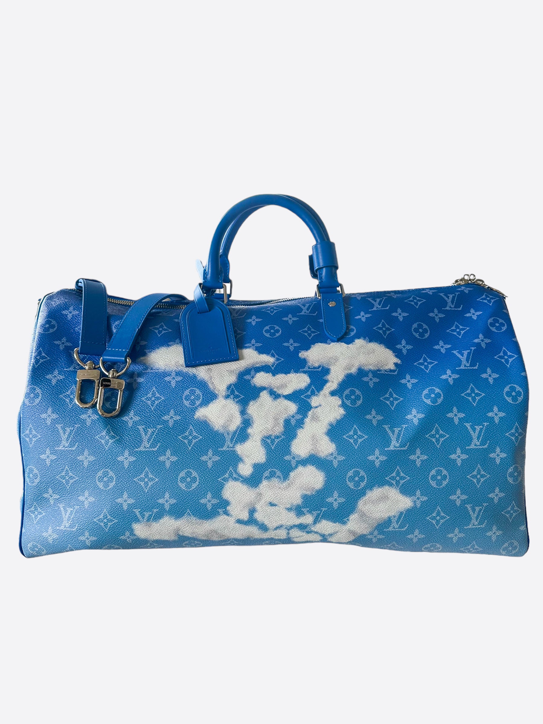 Louis Vuitton Blue Cloud Monogram Keepall 50