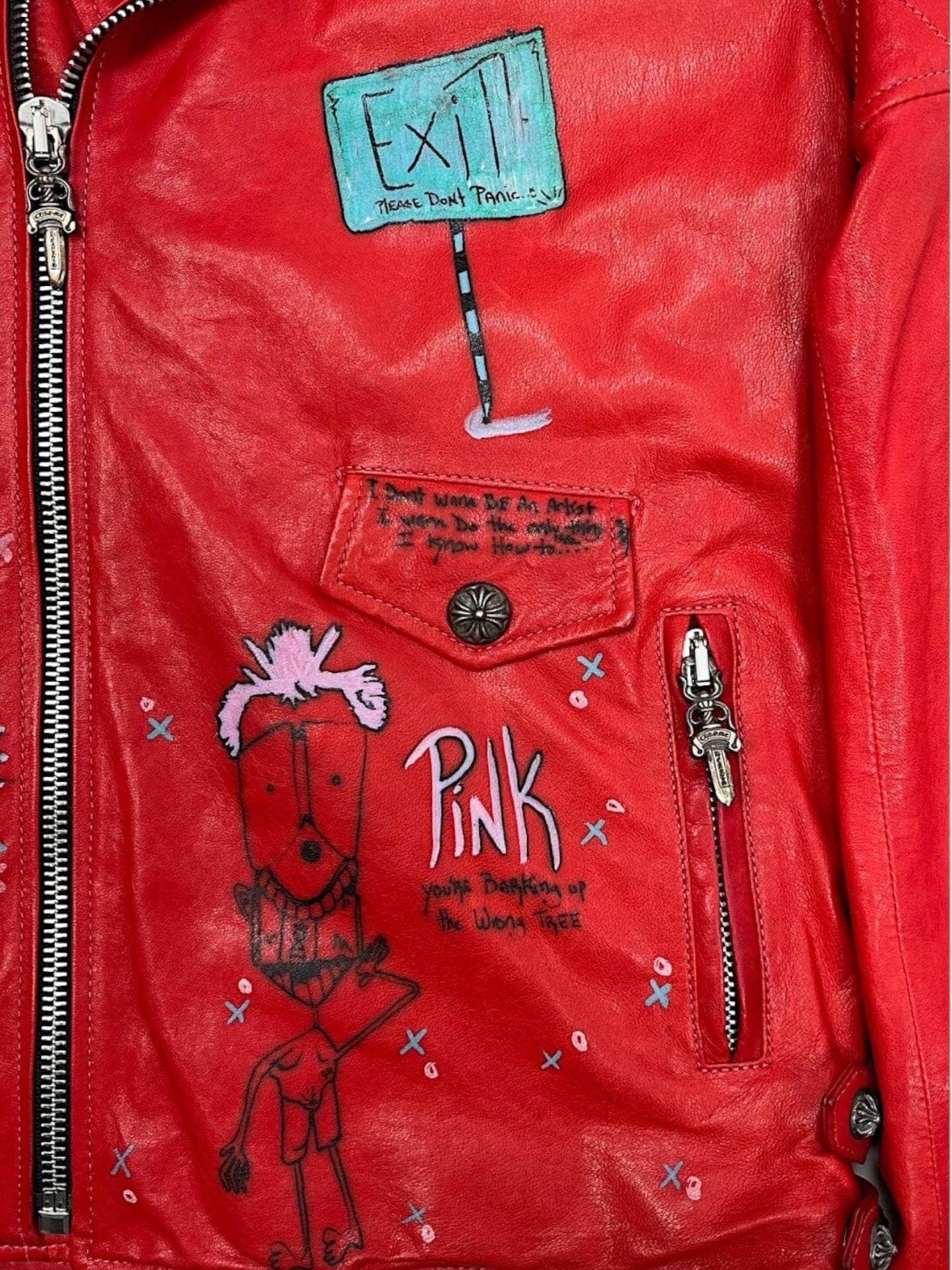 Chrome Hearts Matty Boy Red Darlin Women's Leather Jacket