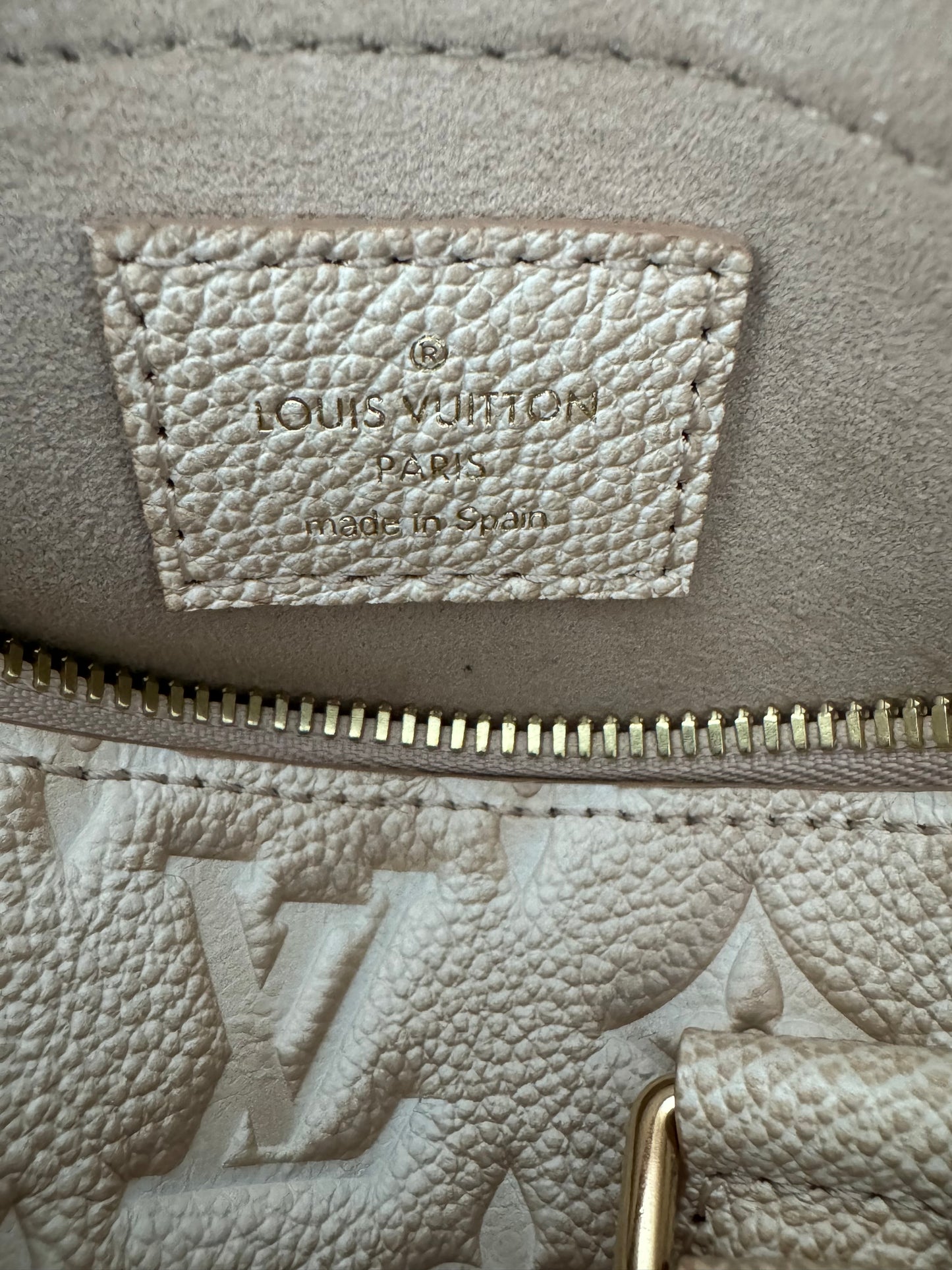 Louis Vuitton Stardust Beige Empreinte Monogram Speedy 20