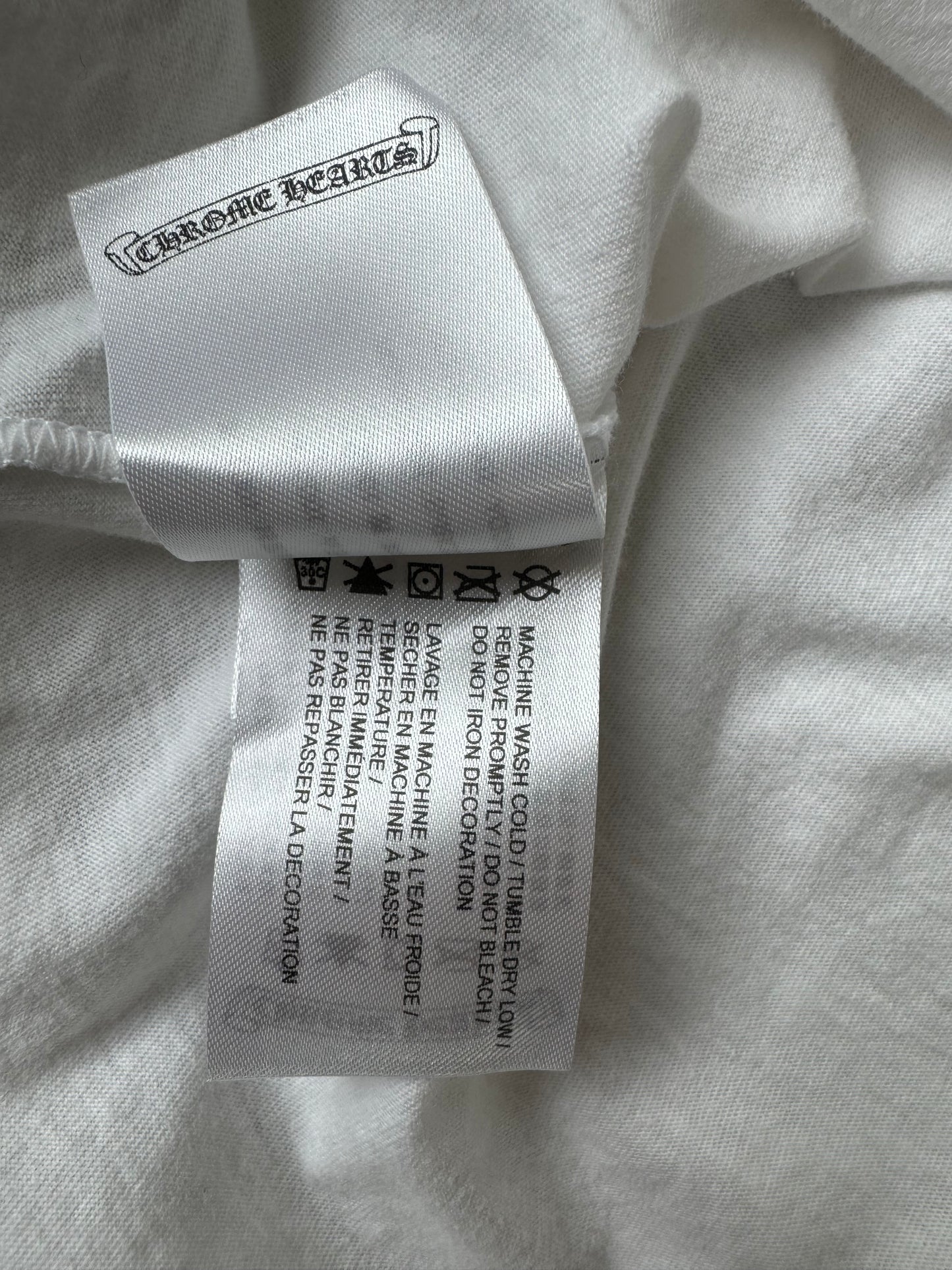 Chrome Hearts White & Black Scroll Logo T-Shirt