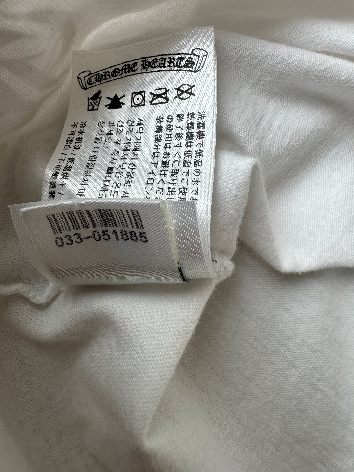 Chrome Hearts White & Black Scroll Logo T-Shirt