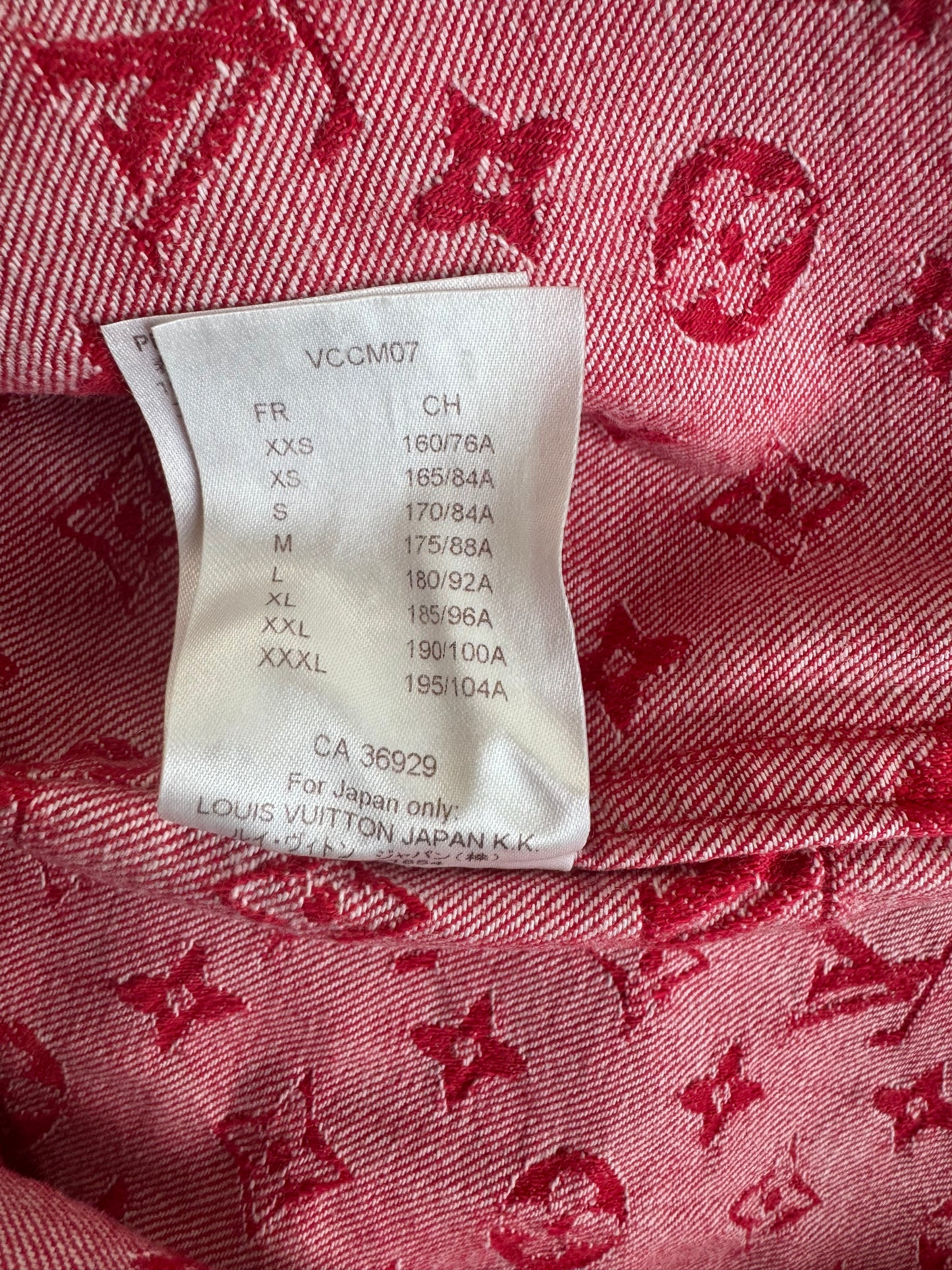 Louis Vuitton Supreme Red Monogram Baseball Jersey