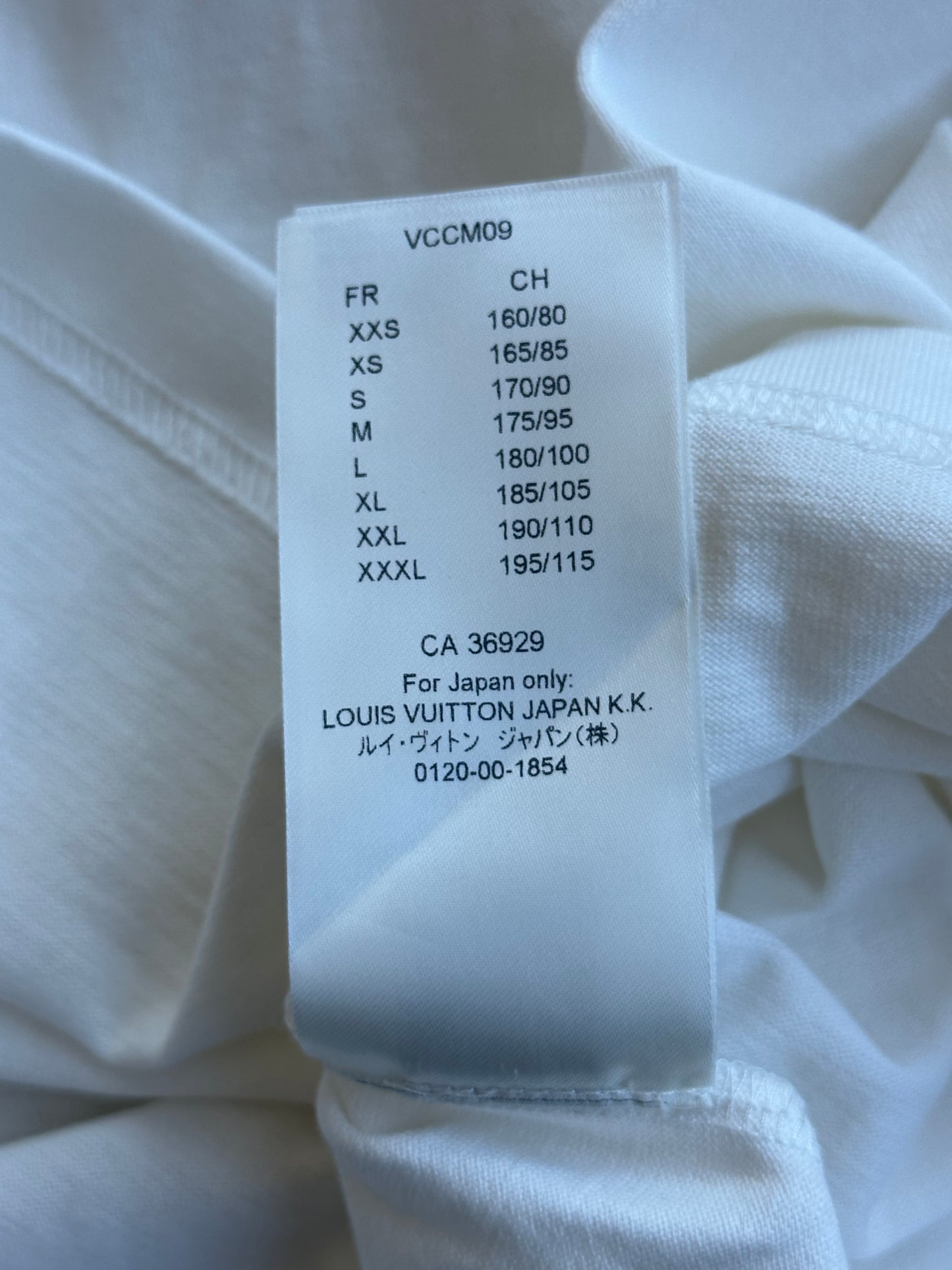 Louis Vuitton White & Blue LV Stitch Logo T-Shirt