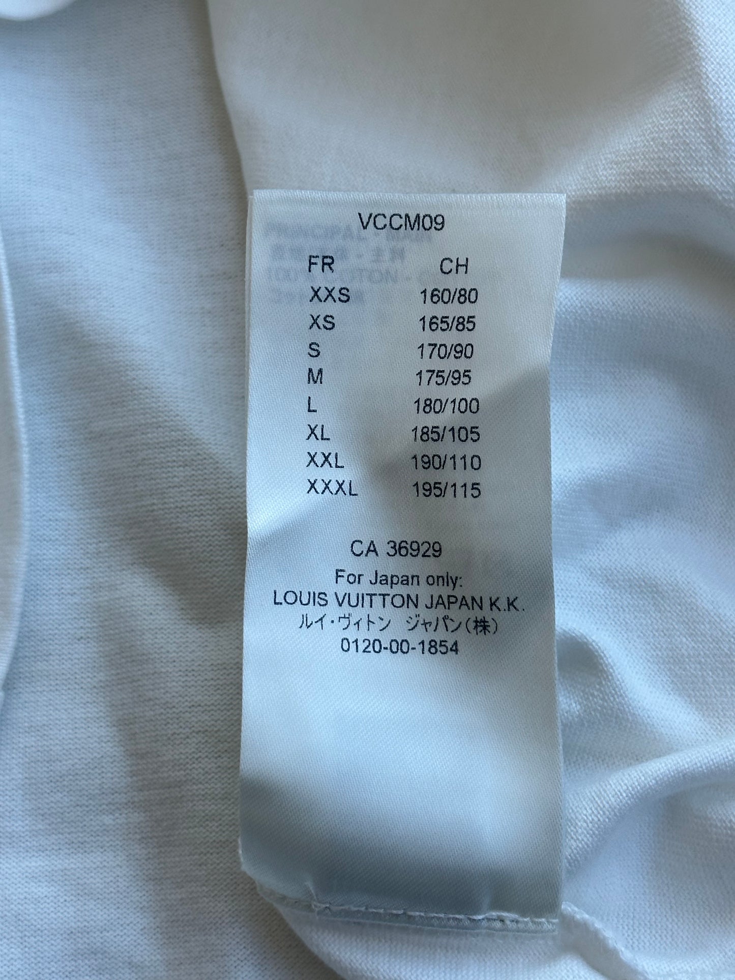 Louis Vuitton White & Blue LV Stitch Logo T-Shirt