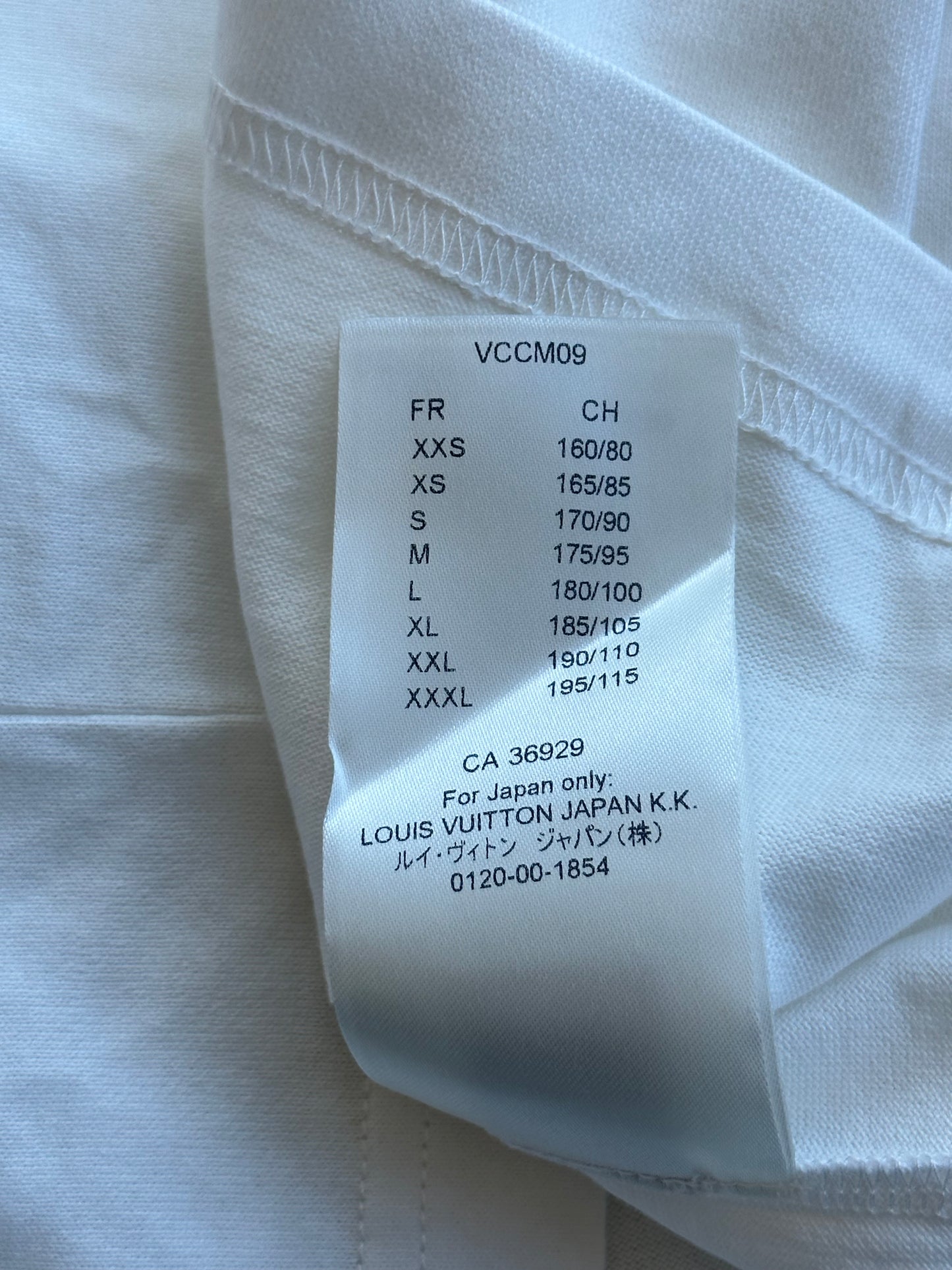 Louis Vuitton White & Blue LV Stitch Logo T-Shirt