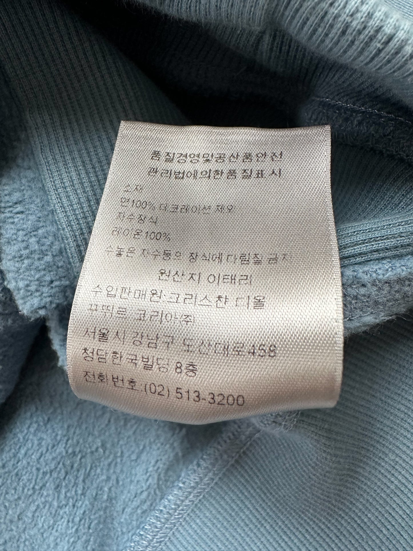 Dior Peter Doig Light Blue Embroidered Logo Hoodie