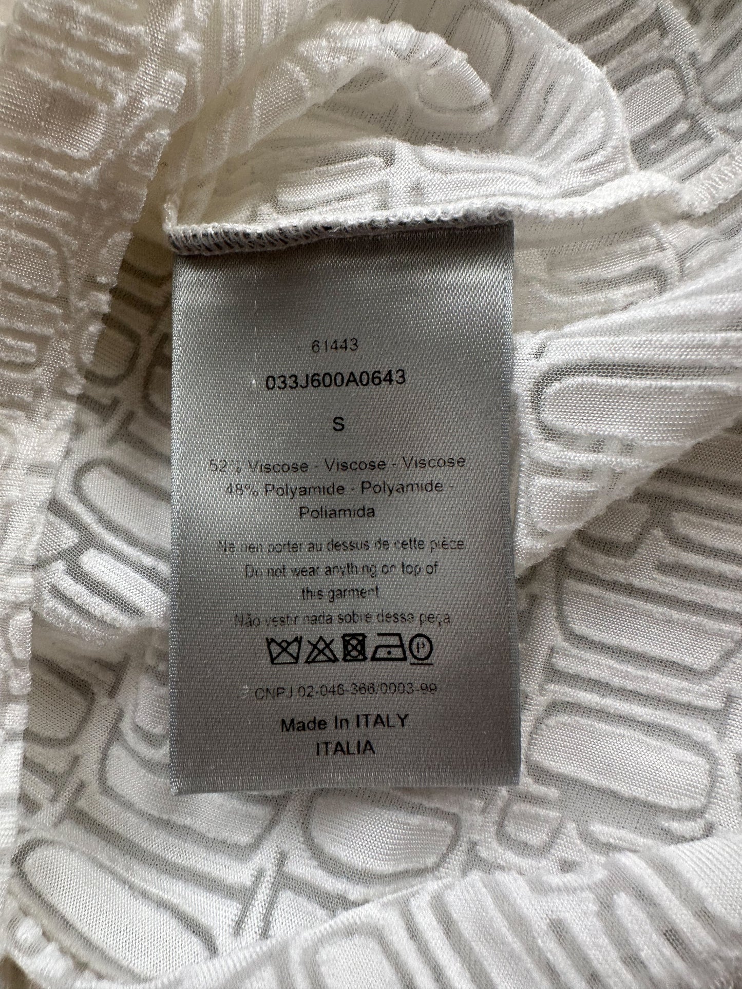 Dior Stussy White & Black Logo Repeat T-Shirt