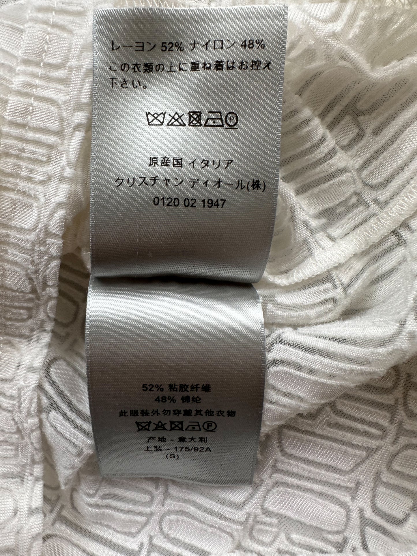 Dior Stussy White & Black Logo Repeat T-Shirt