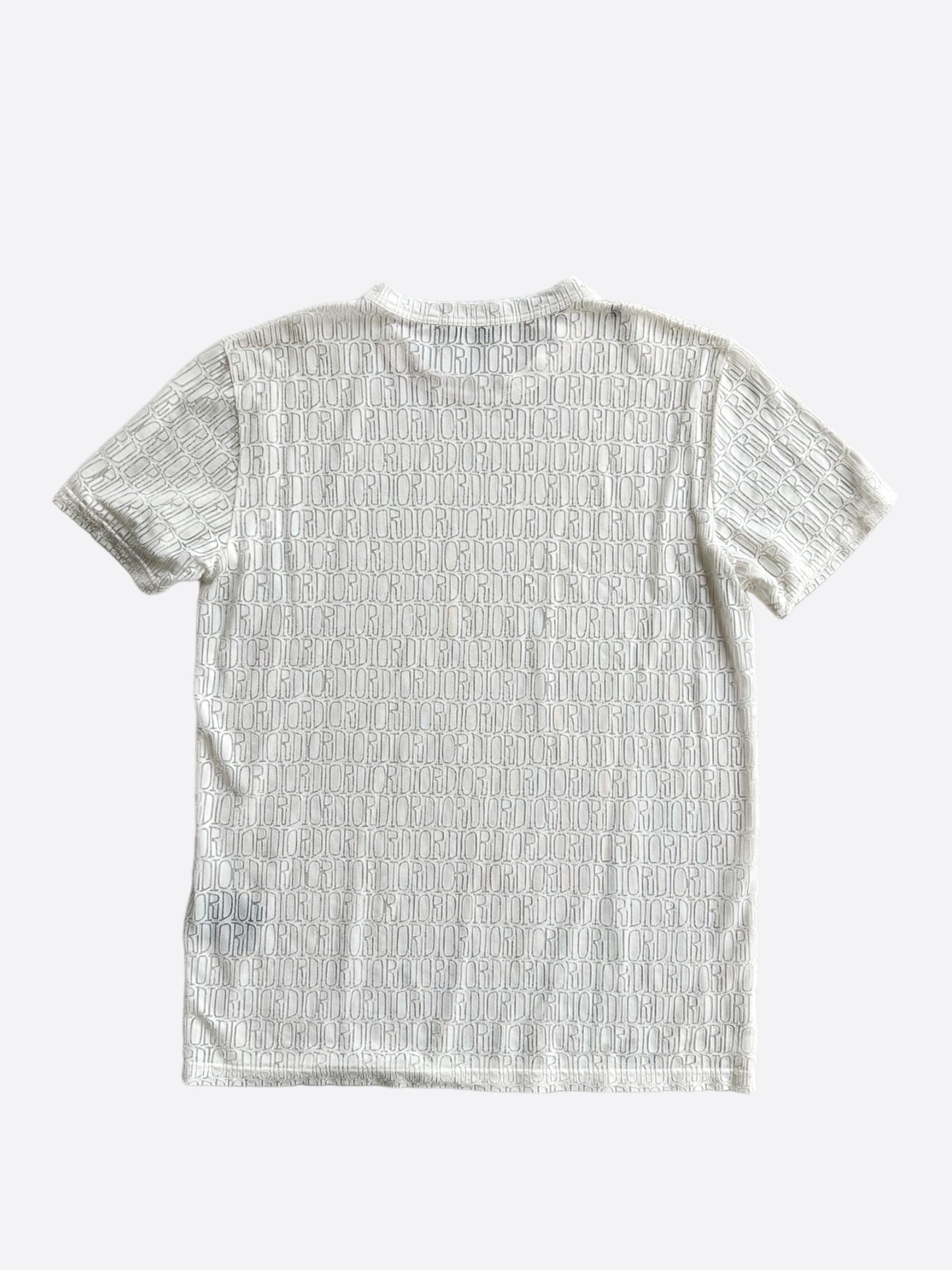 Dior Stussy White & Black Logo Repeat T-Shirt