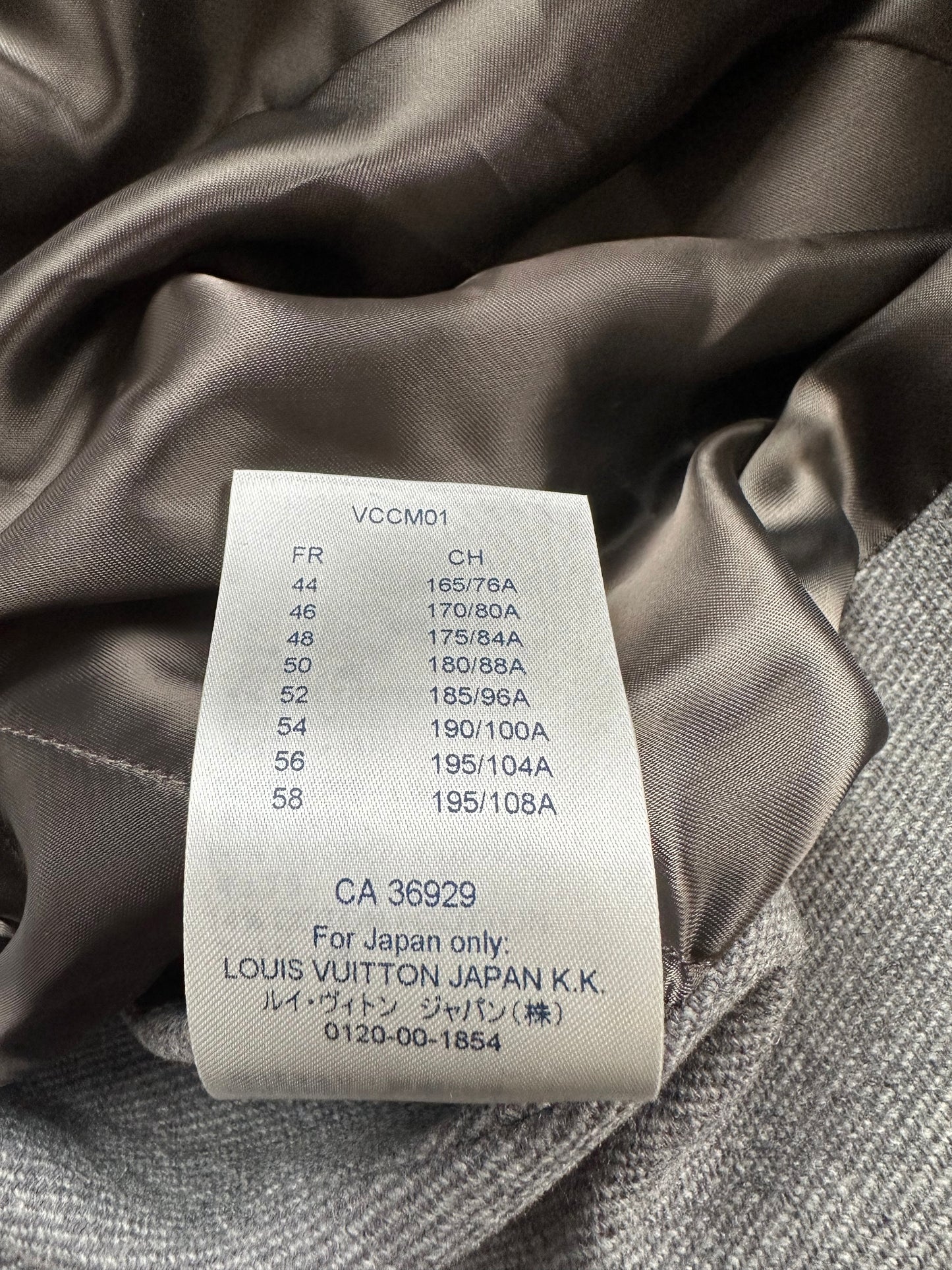 Louis Vuitton Grey Wool Padded Varsity Jacket