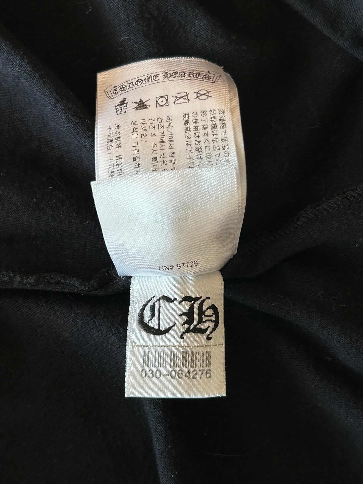 Chrome Hearts Black & White Horseshoe Logo T-Shirt