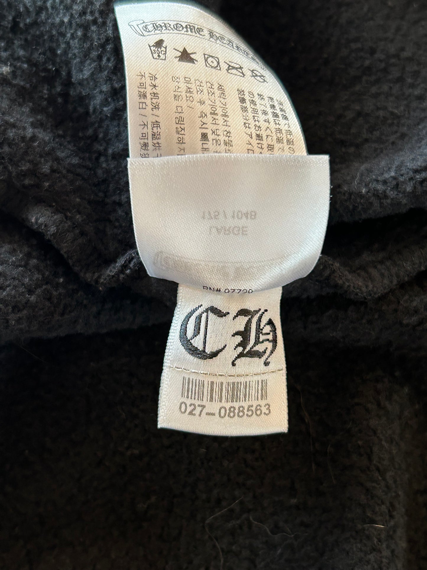 Chrome Hearts Black Multicolor Cross Zip Up Hoodie