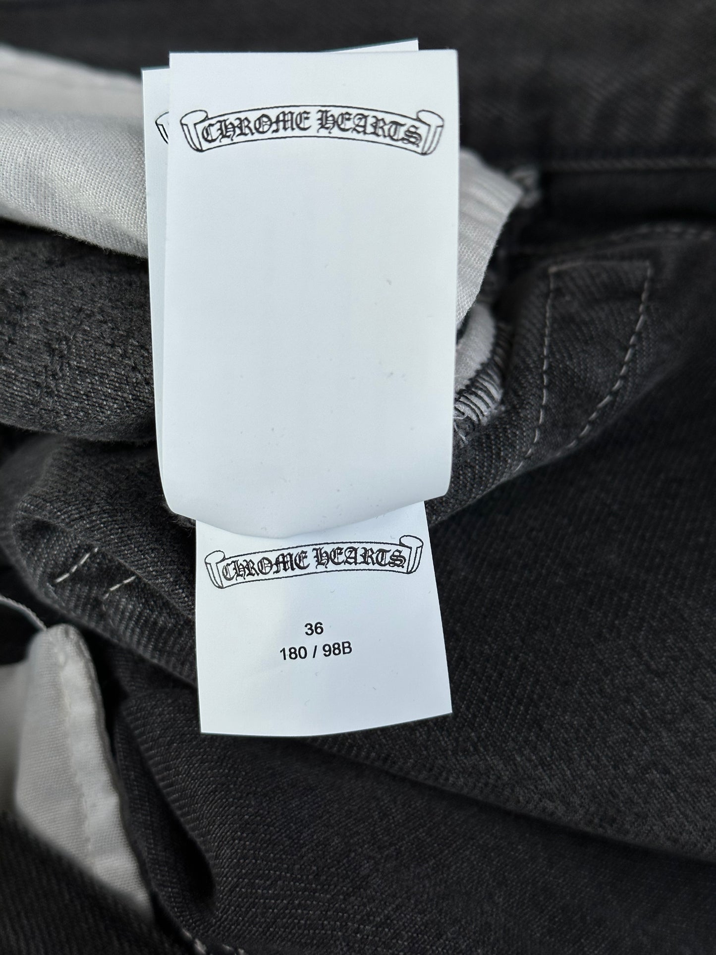 Chrome Hearts Levis Grey & Black Cross Patch Jeans