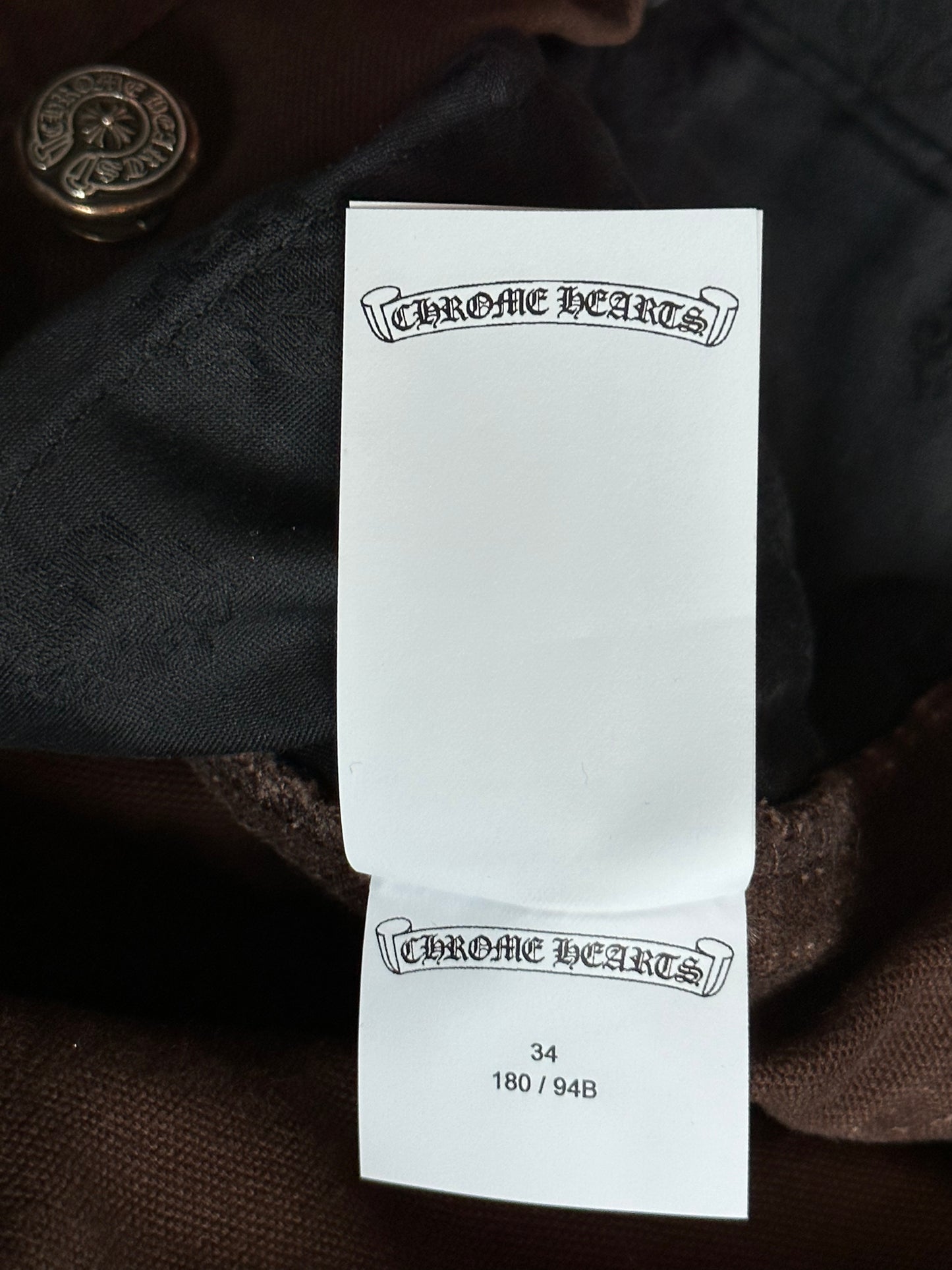 Chrome Hearts Brown Cross Patch Carpenter Jeans