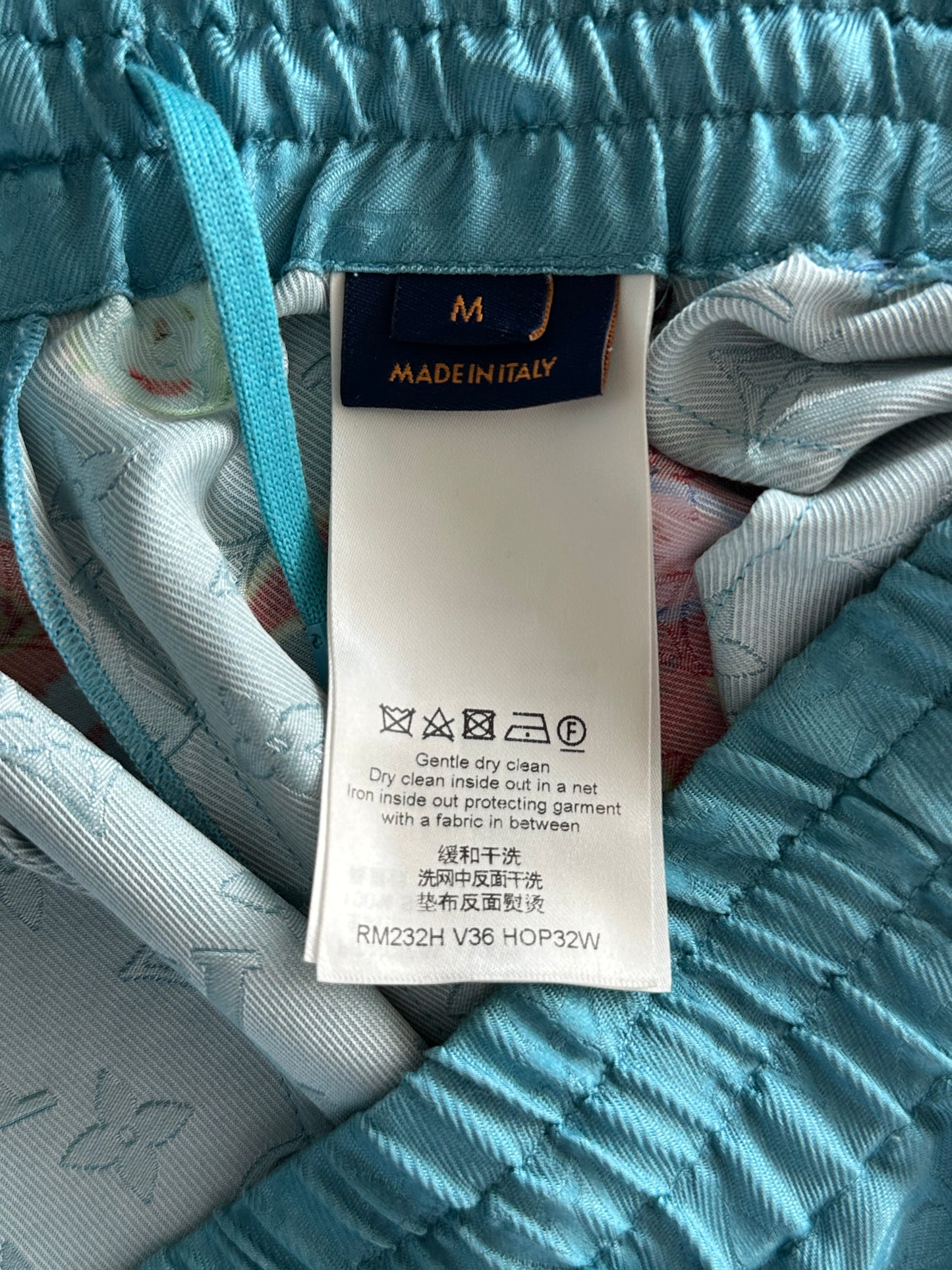 Louis Vuitton Yayoi Kusama Blue Faces Monogram Silk Shorts