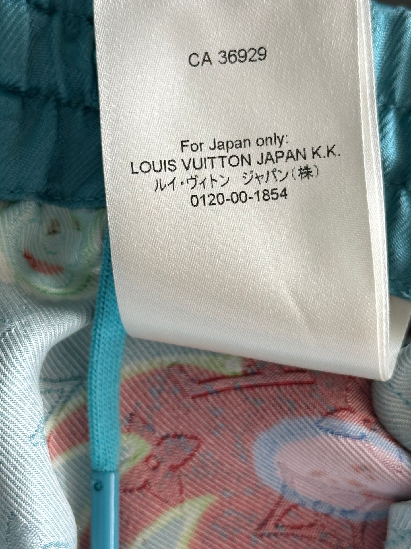 Louis Vuitton Yayoi Kusama Blue Faces Monogram Silk Shorts