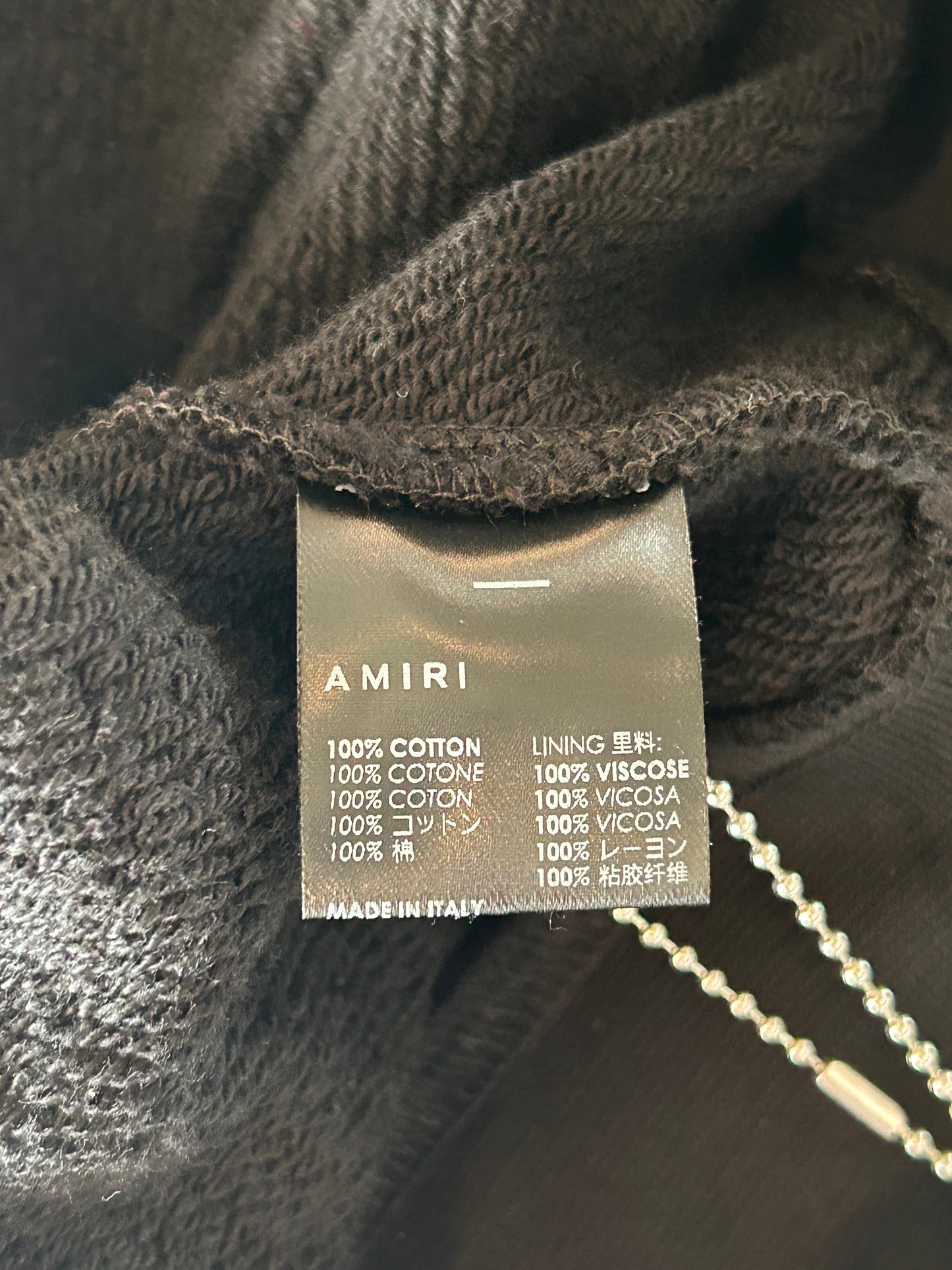 Amiri Black & White Precious Memories Logo Hoodie