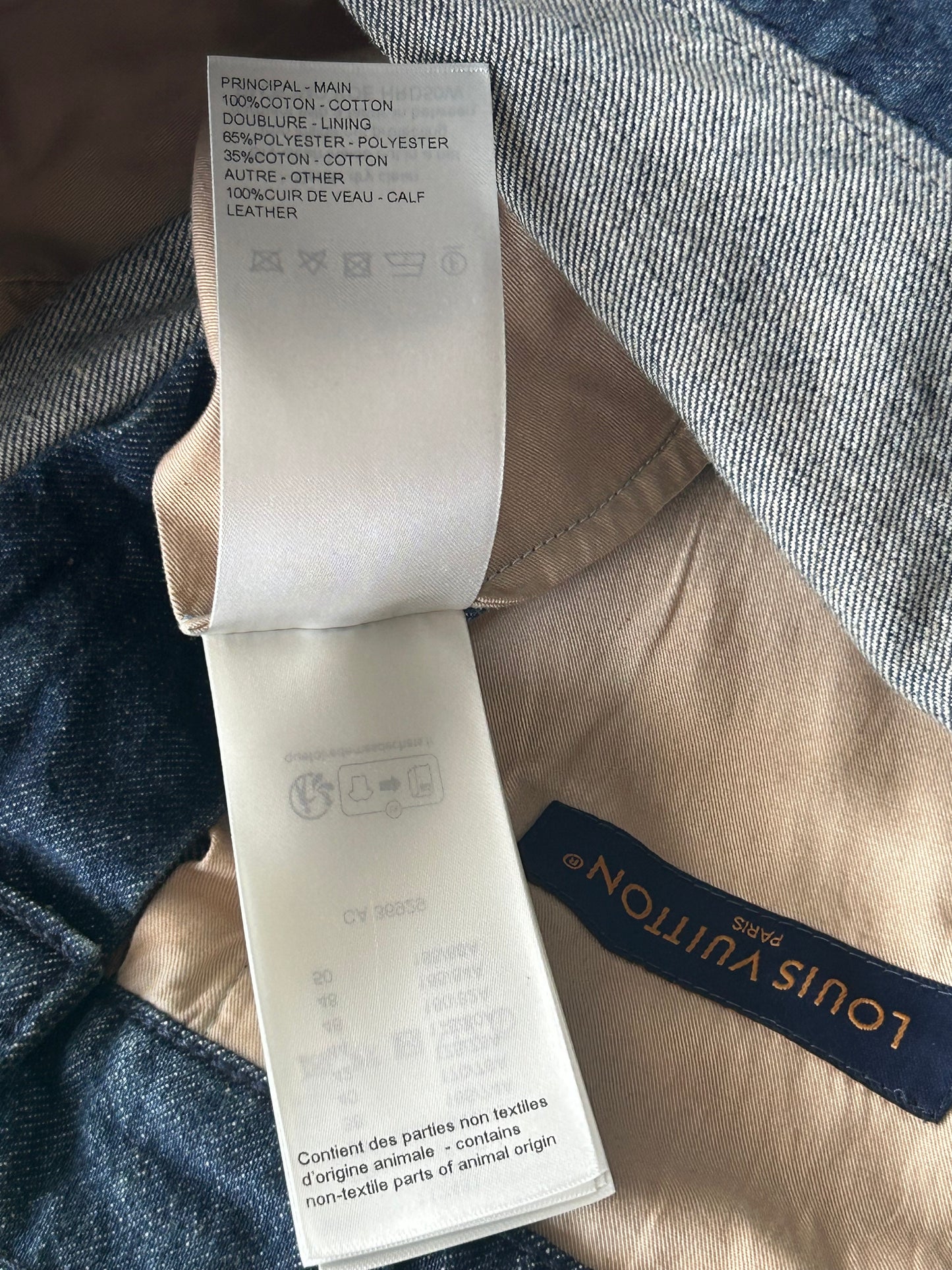 Louis Vuitton Blue Monogram Carpenter Denim Shorts