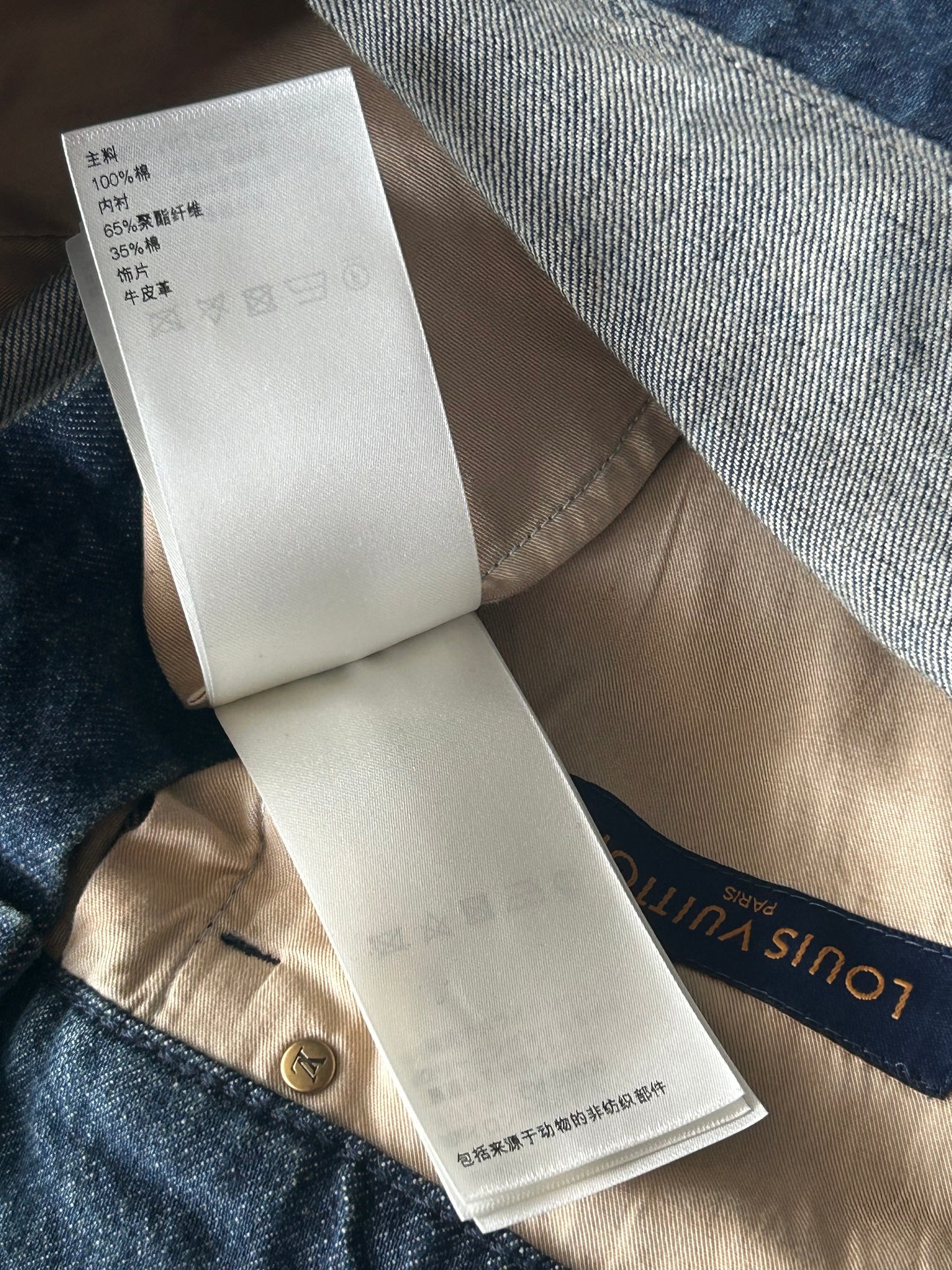 Louis Vuitton Blue Monogram Carpenter Denim Shorts