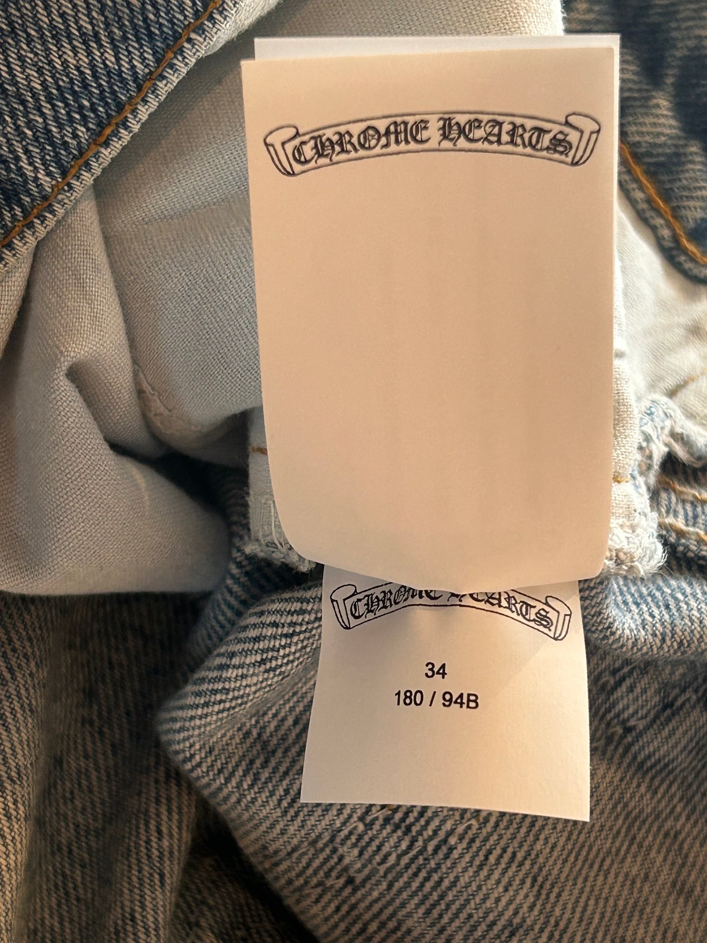 Chrome Hearts Levis Blue & Black Cross Patch Jeans