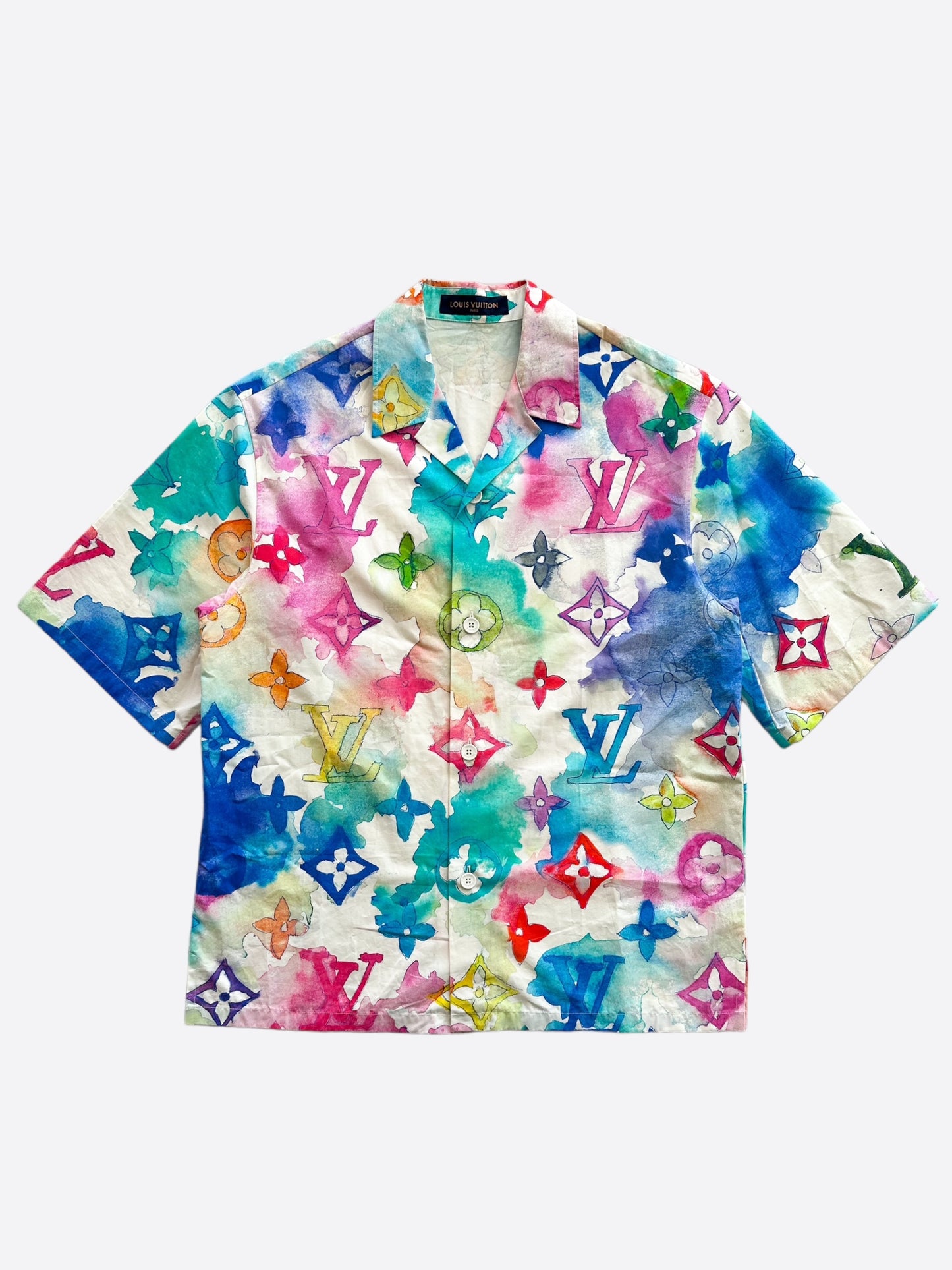 Louis Vuitton Watercolor Monogram Button Up Shirt