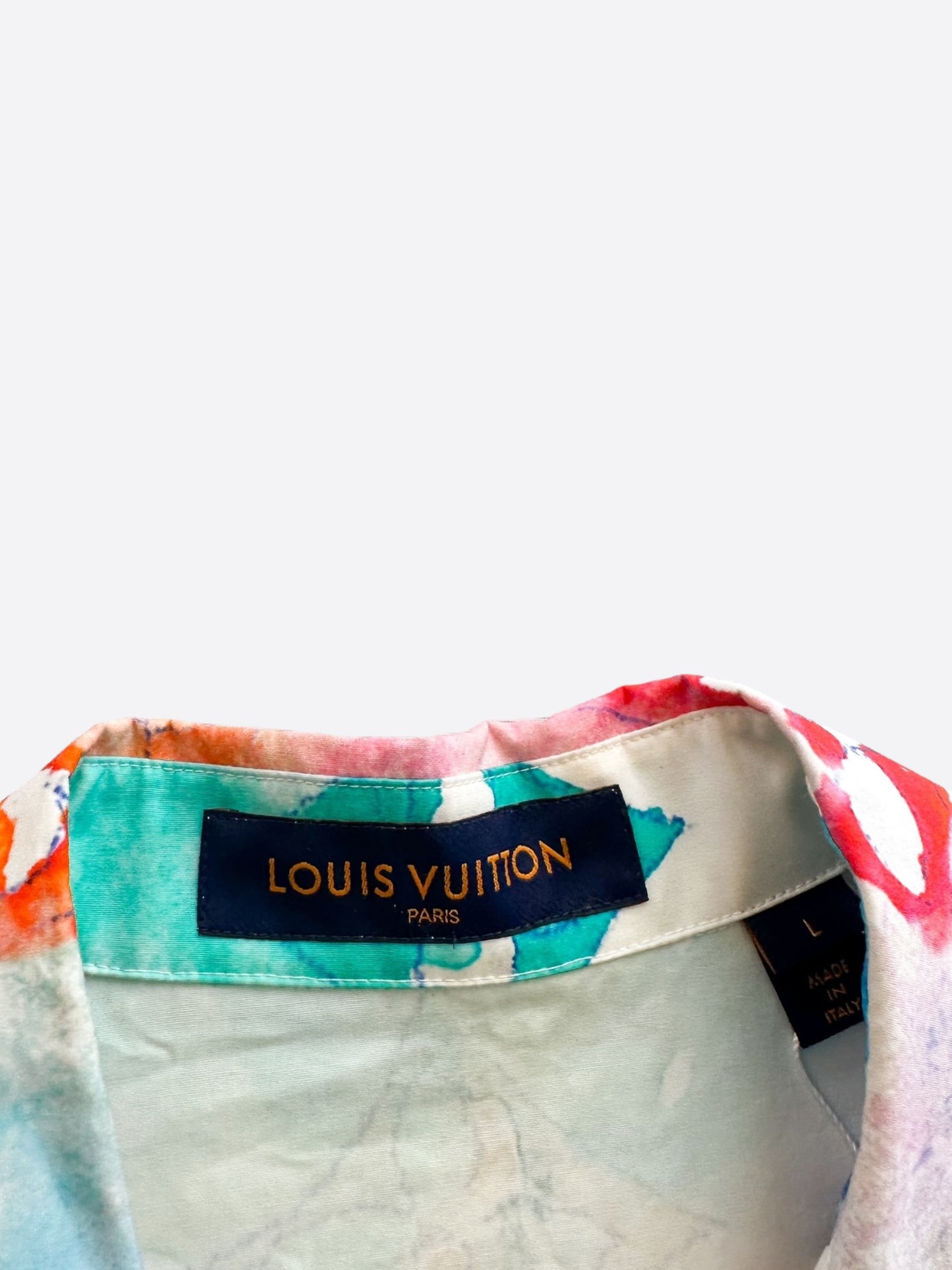 Louis Vuitton Watercolor Monogram Button Up Shirt