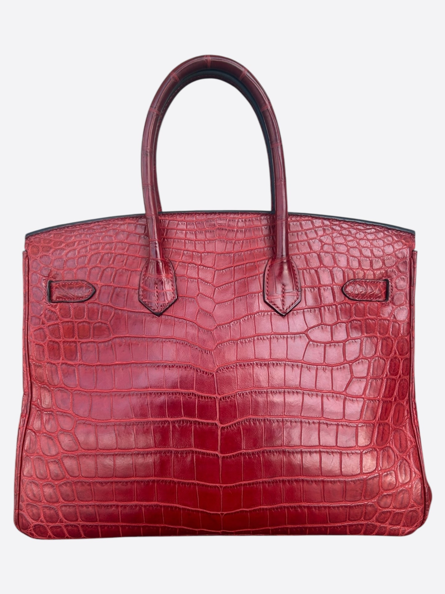 Hermes Rouge Crocodile Birkin 35