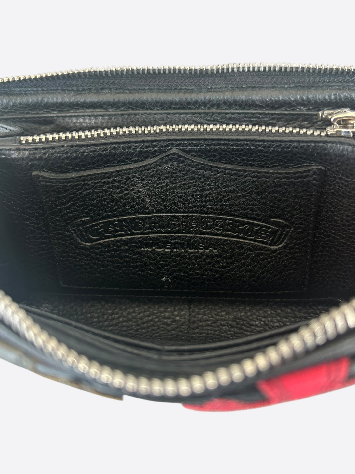 Chrome Hearts Black Multicolor Cross Patch Wallet