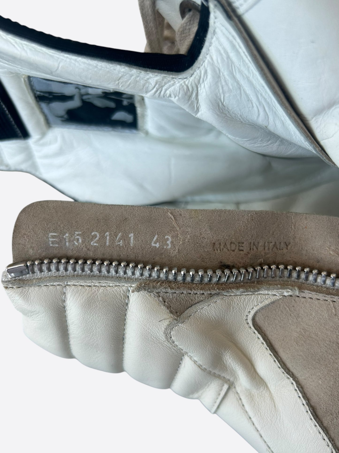 Rick Owens Chrome Hearts Beige & White Geobaskets