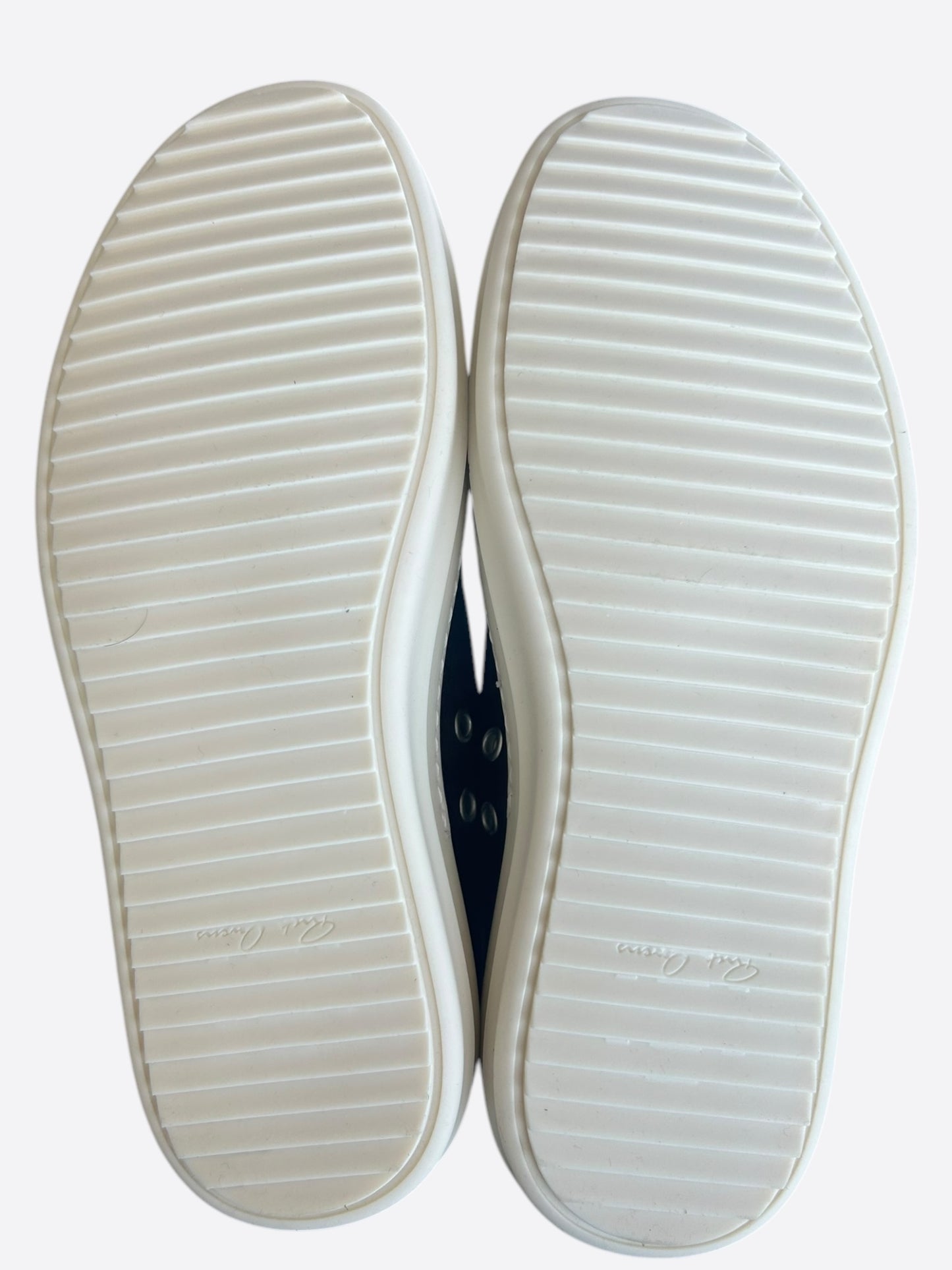 Rick Owens Brown & White Leather Women's Low Top Sneakers