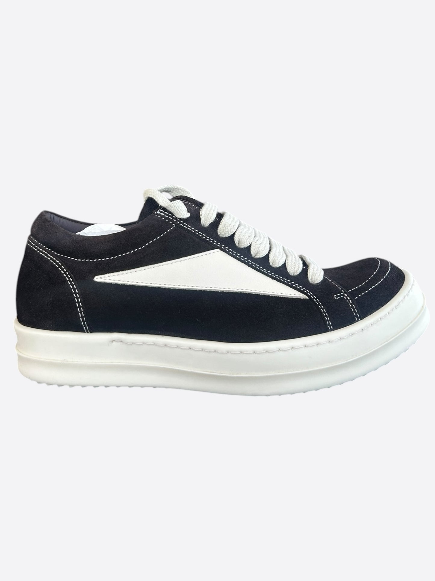 Rick Owens Brown Leather Vintage Women's Low Top Sneakers