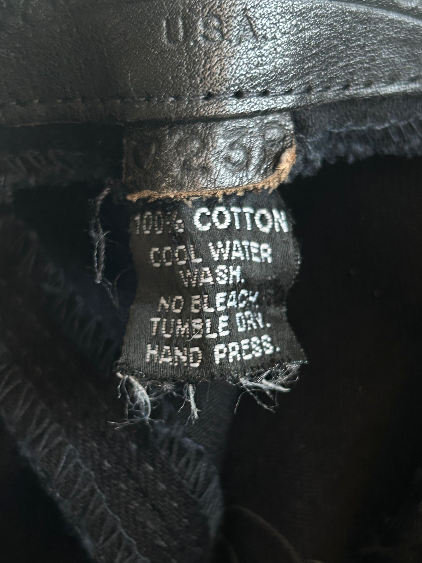 Chrome Hearts Black Leather Cross Patch Women's Jeans