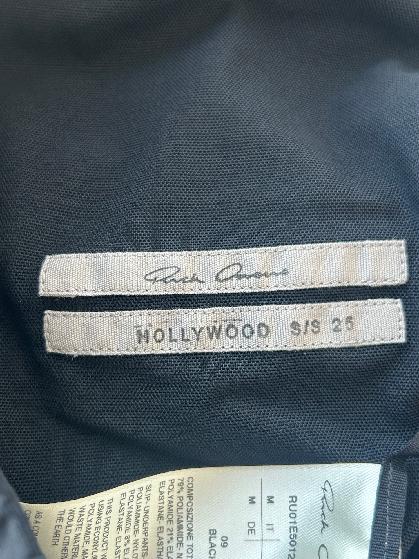 Rick Owens Black Hollywood Boxer Swim Shorts