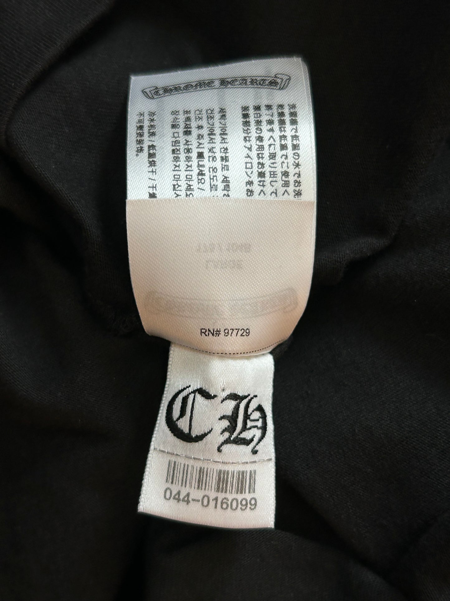 Chrome Hearts Black & White Neck Logo Longsleeve T-Shirt