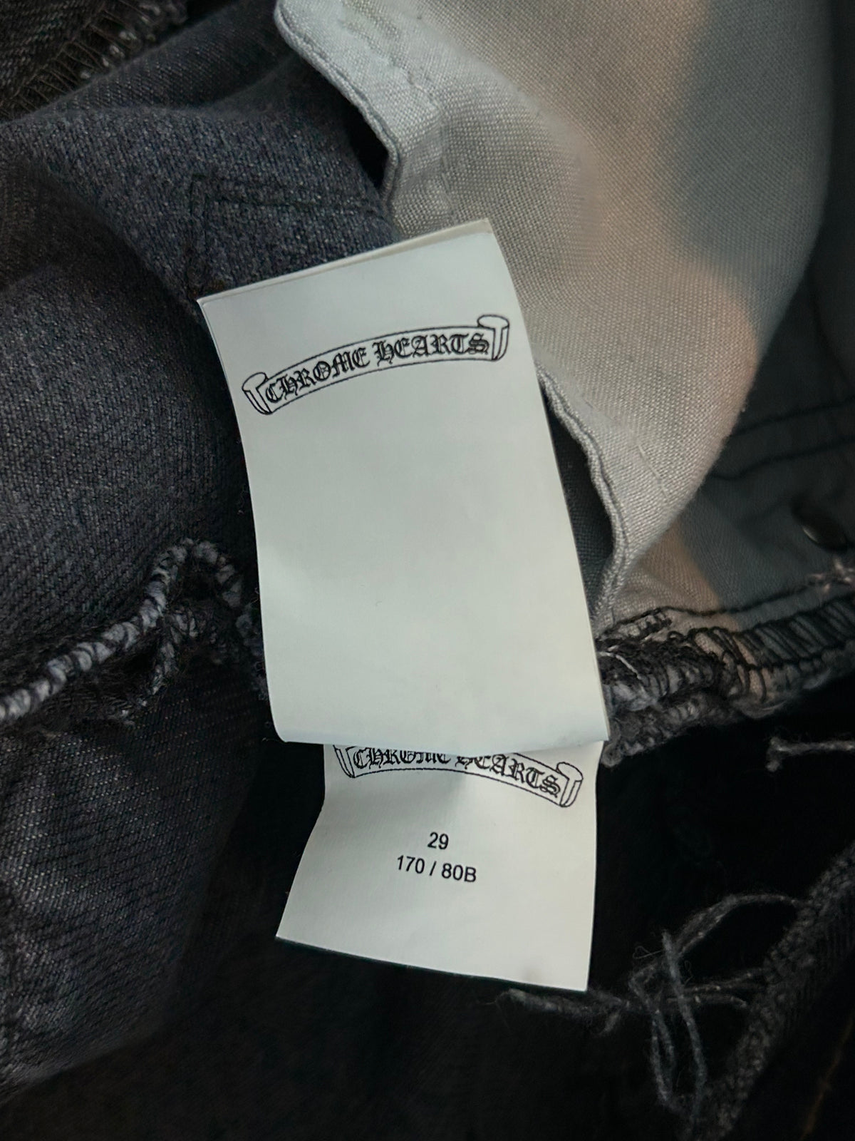 Chrome Hearts Levis Grey & Black Cross Patch Jeans