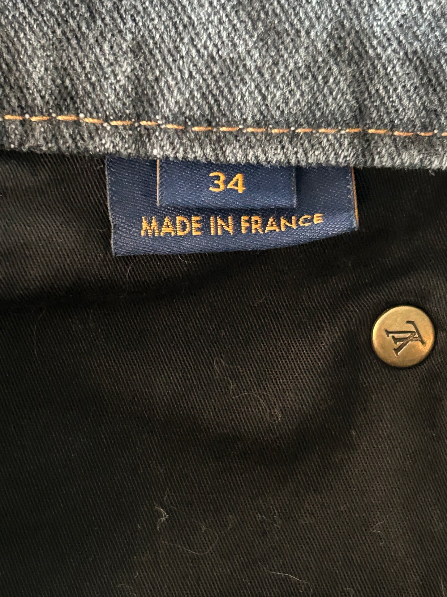 Louis Vuitton Grey Flower Monogram Jeans