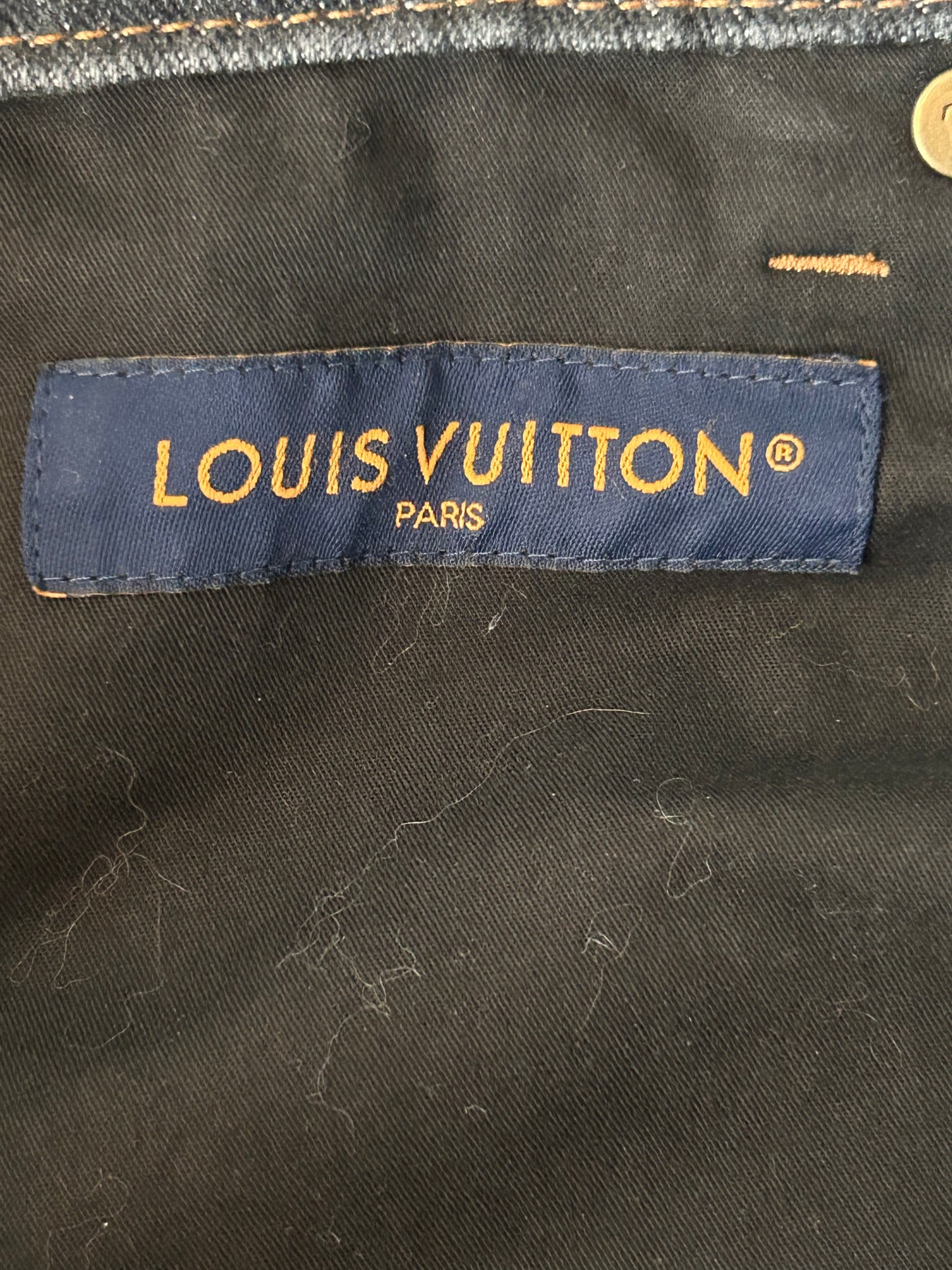 Louis Vuitton Grey Flower Monogram Jeans