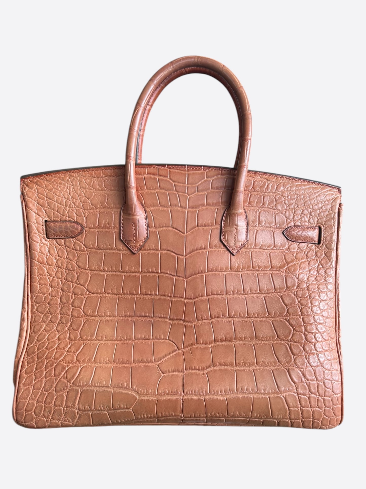 Hermes Orange Crocodile Birkin 35
