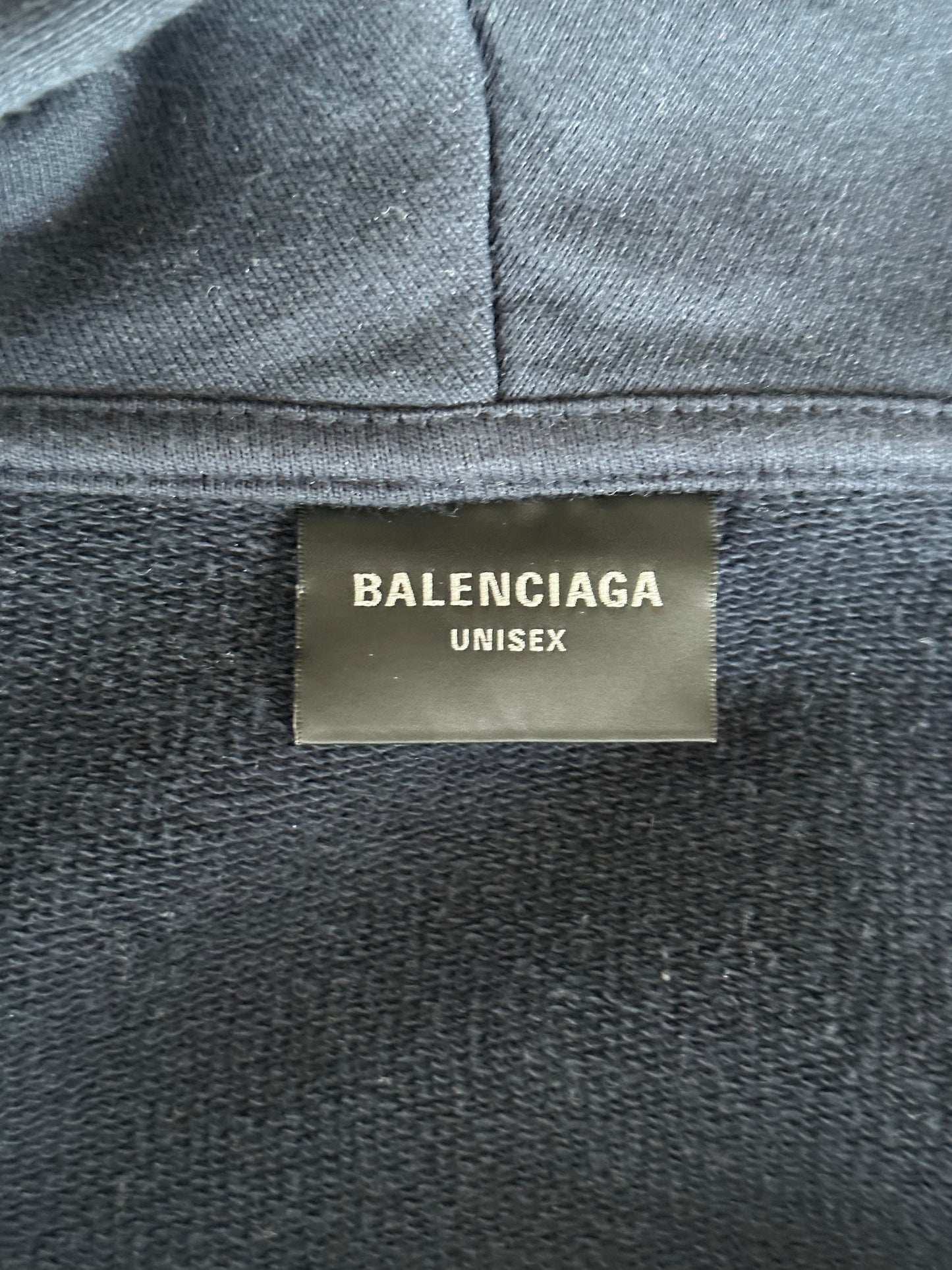 Balenciaga Navy Polo Zip Up Hoodie