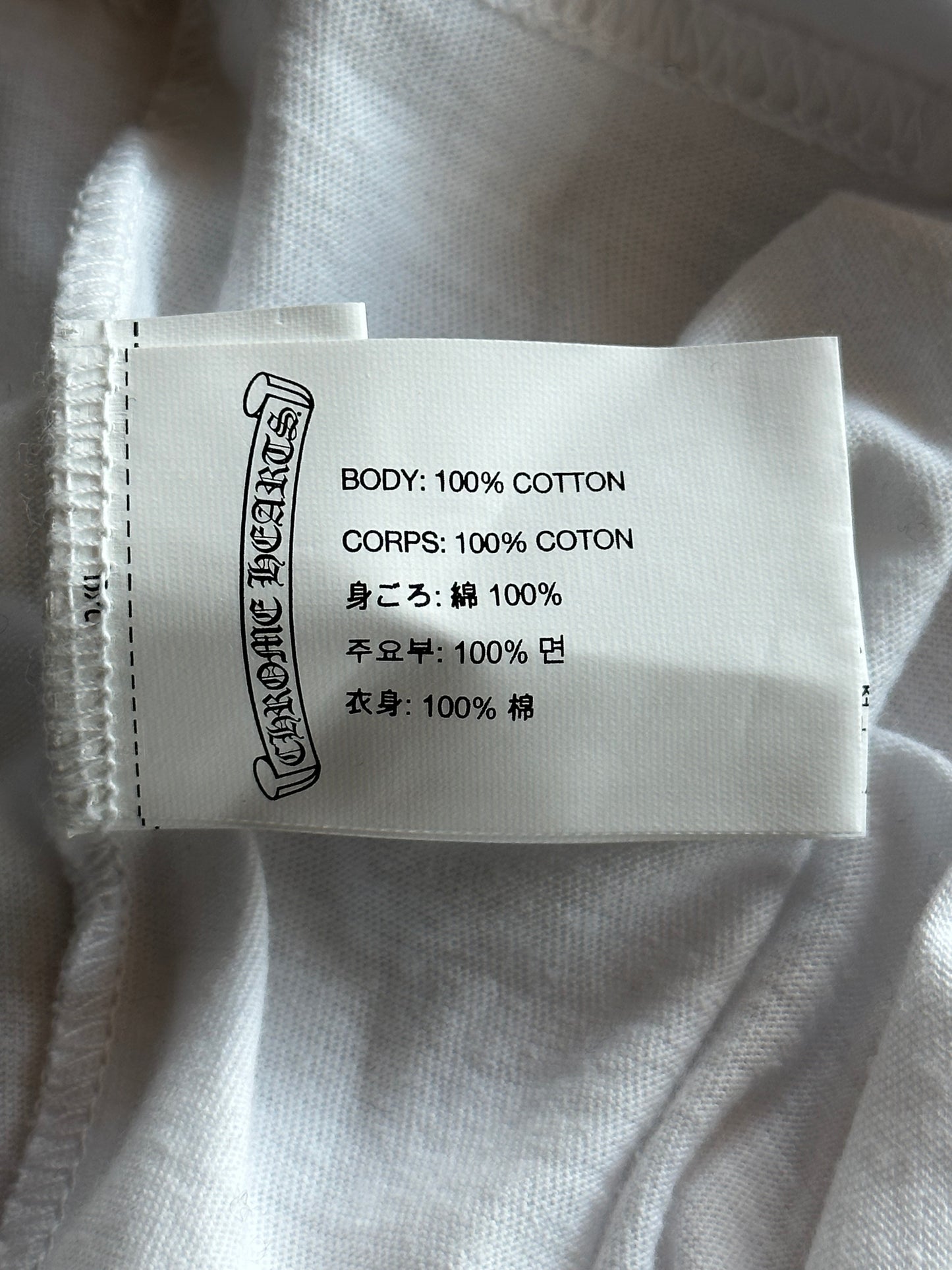 Chrome Hearts White & Black Scroll Logo T-Shirt
