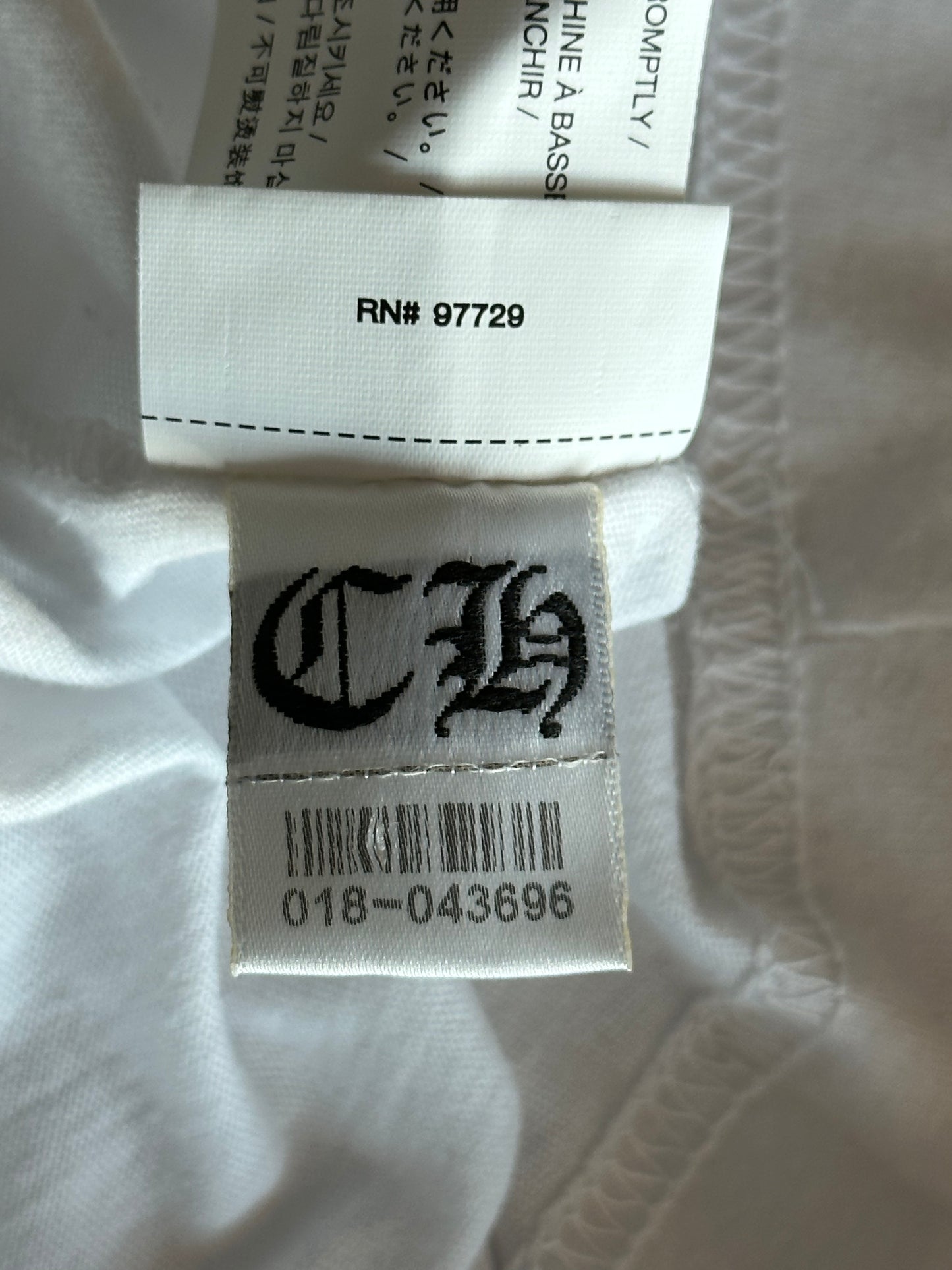 Chrome Hearts White & Black Scroll Logo T-Shirt