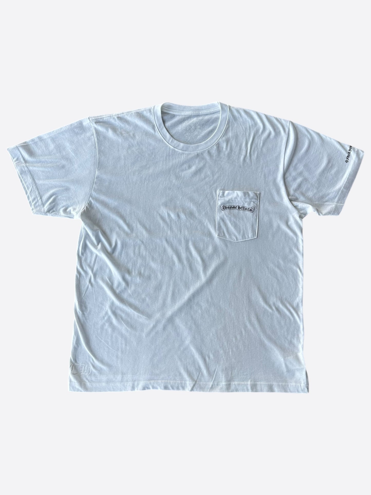 Chrome Hearts White & Black Scroll Logo T-Shirt